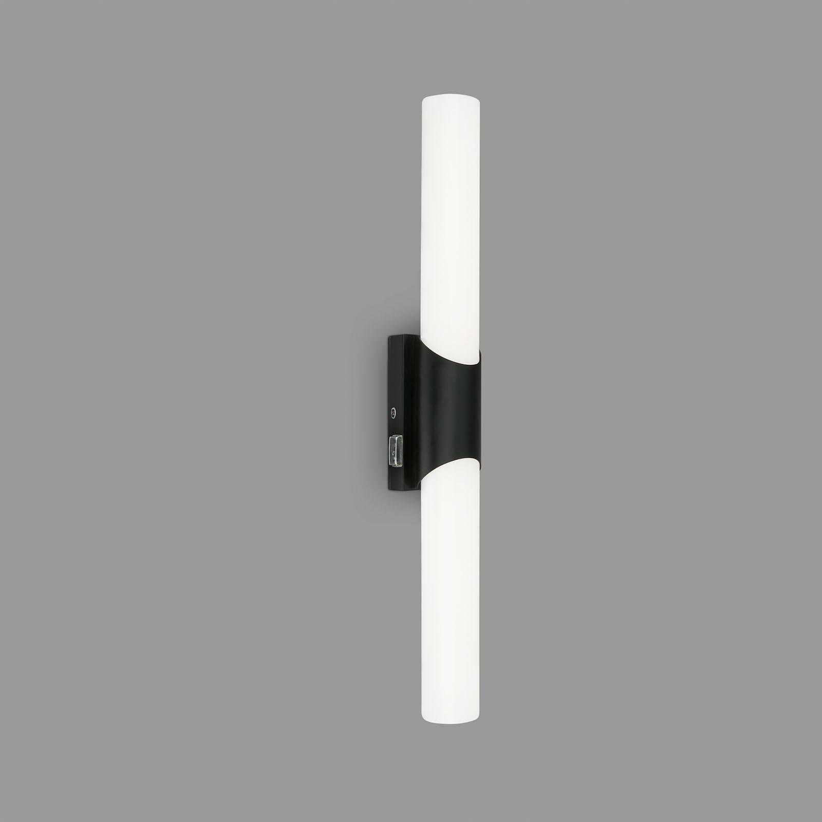 Levně Koupelnové a zrcadlové světlo Klak Brilo, černé, 47 cm