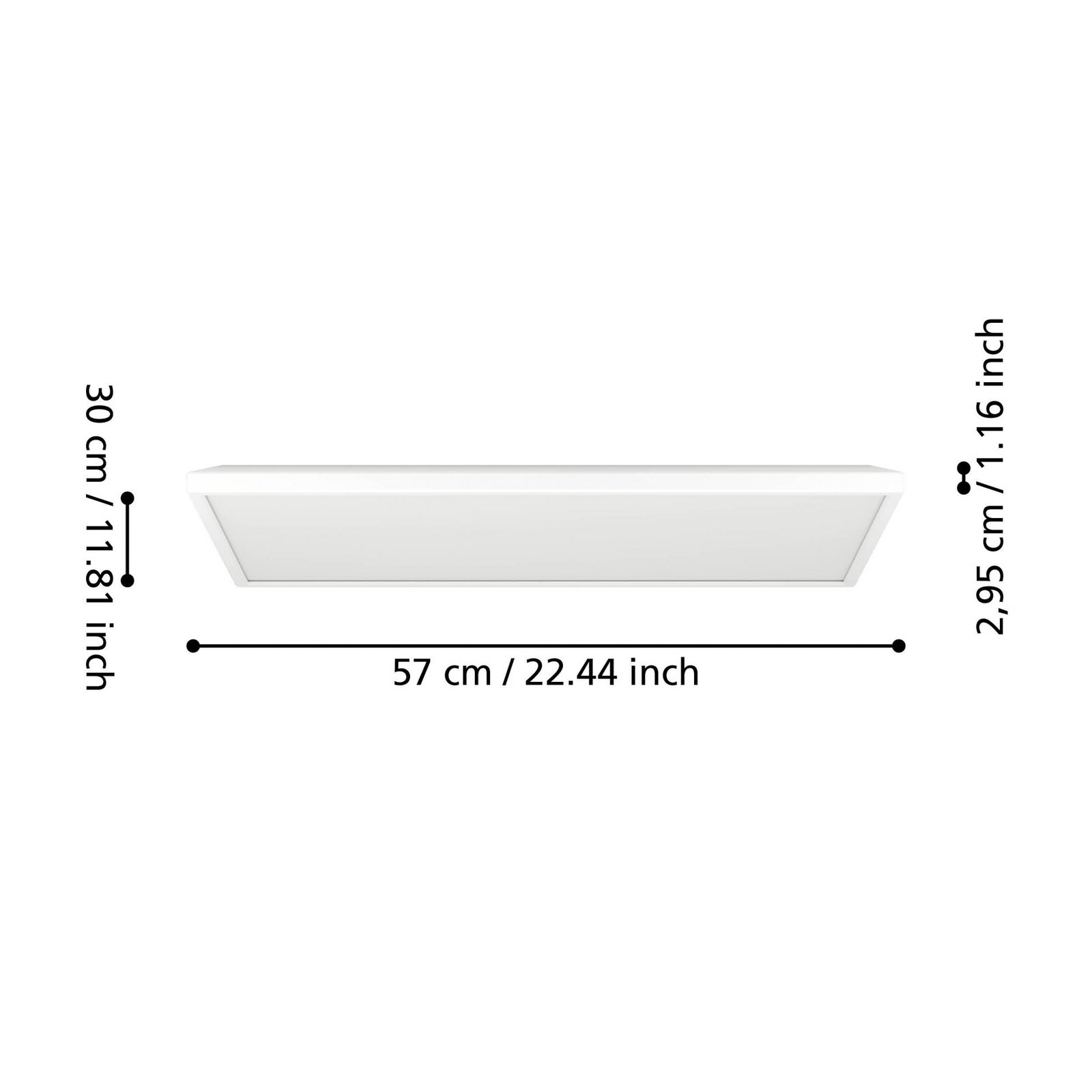 EGLO connect LED φωτιστικό οροφής Rovito-Z, λευκό, 57 x 30 cm