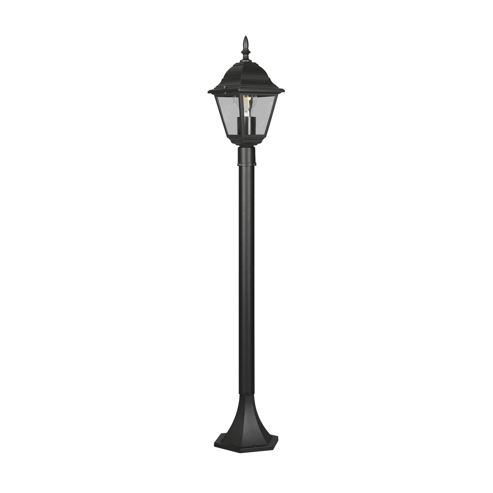Borne lumineuse Livenza, noir, hauteur 100 cm, aluminium, IP44