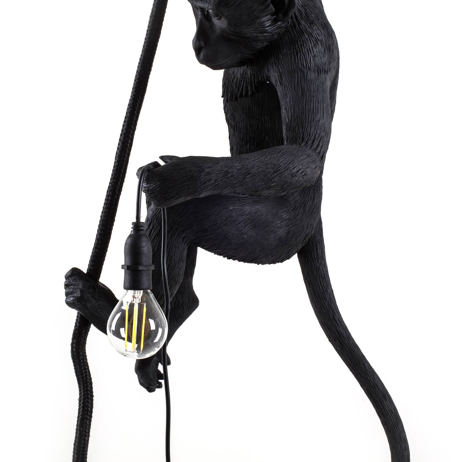 Żyrandol zewnętrzny LED Monkey Lamp wiszący czarny