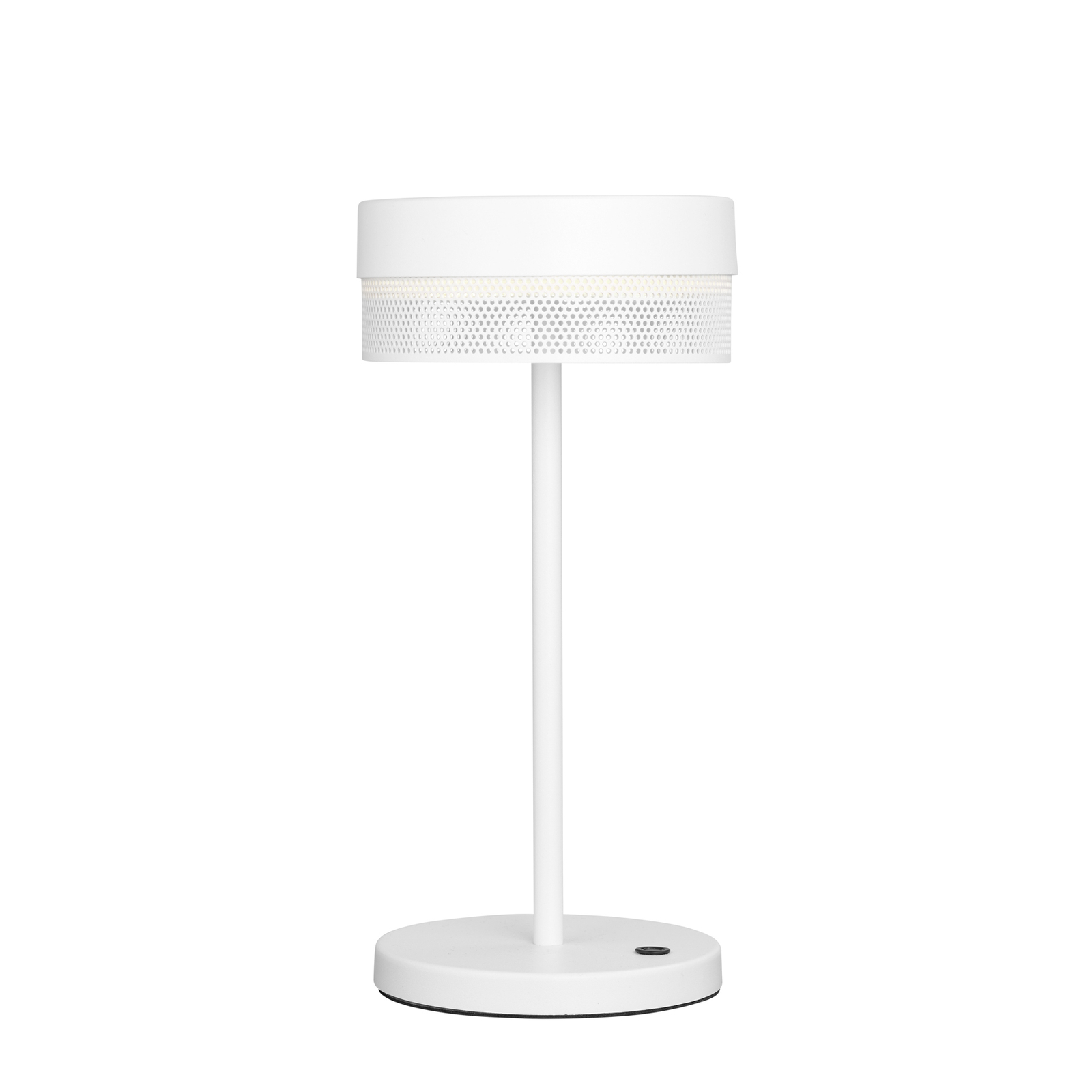 LED настолна лампа Mesh с презареждаща се батерия, височина 30 см, бяла