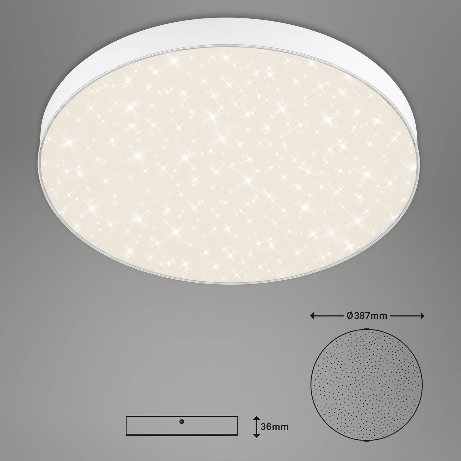 Lampa sufitowa LED Flame Star 840, Ø38,7 cm, biała