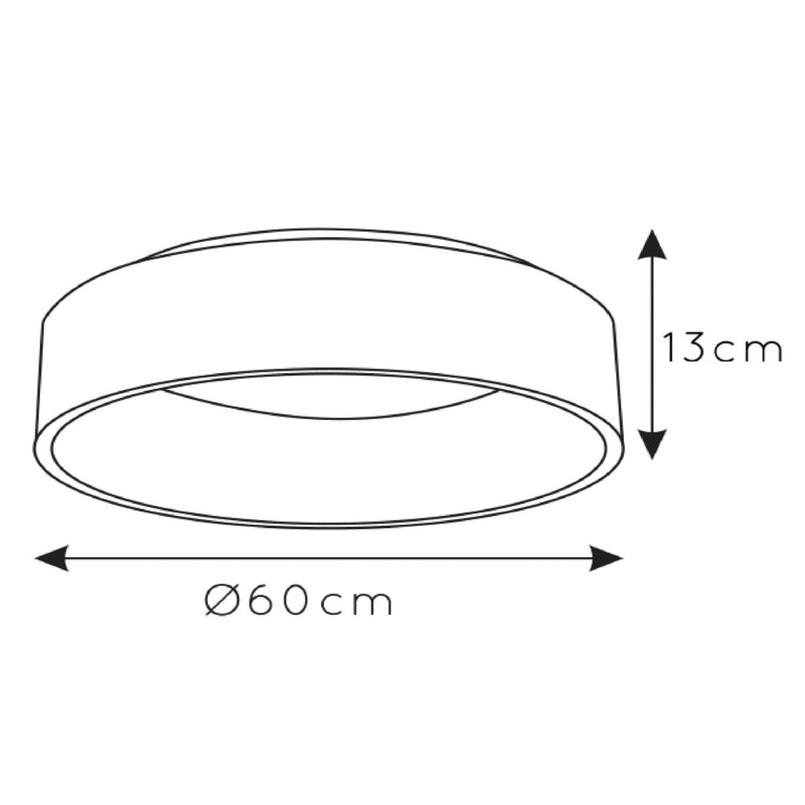 Plafoniera LED Talowe, bianco, Ø 60 cm