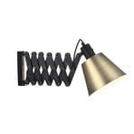 VINTAGE wall lamp, black/antique brass, Ø 18 cm - Halo Design