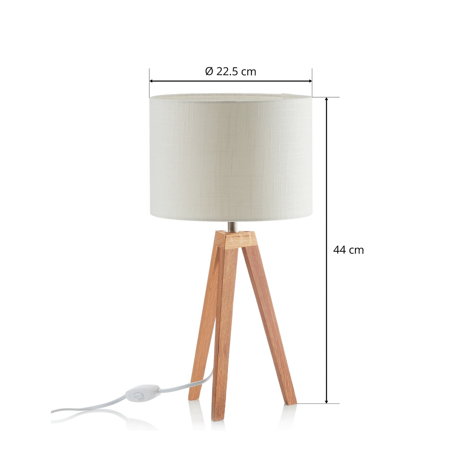 Kullen Table Lamp Oak/White - Markslöjd