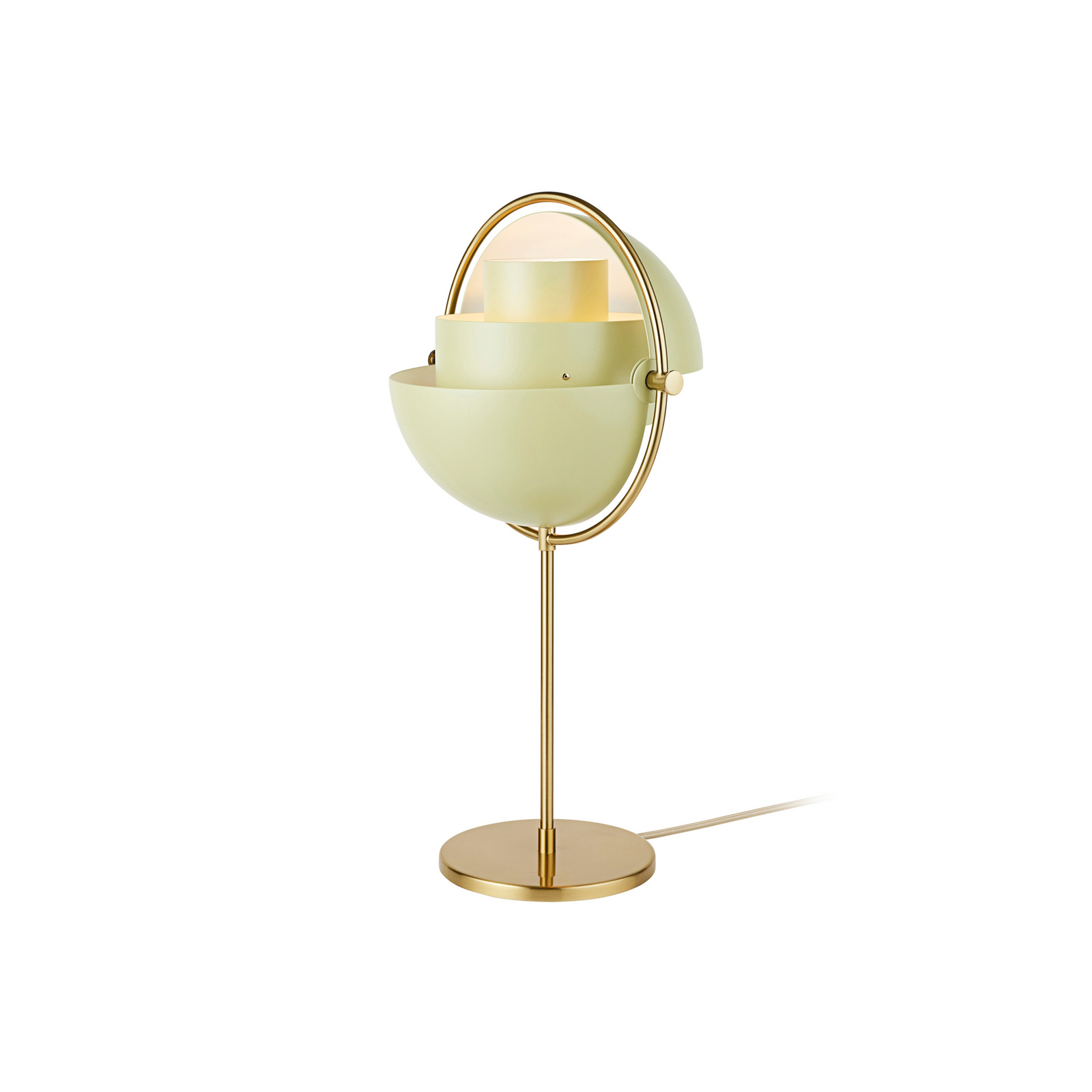 GUBI Tischleuchte Multi-Lite, Höhe 50 cm, Gestell messing