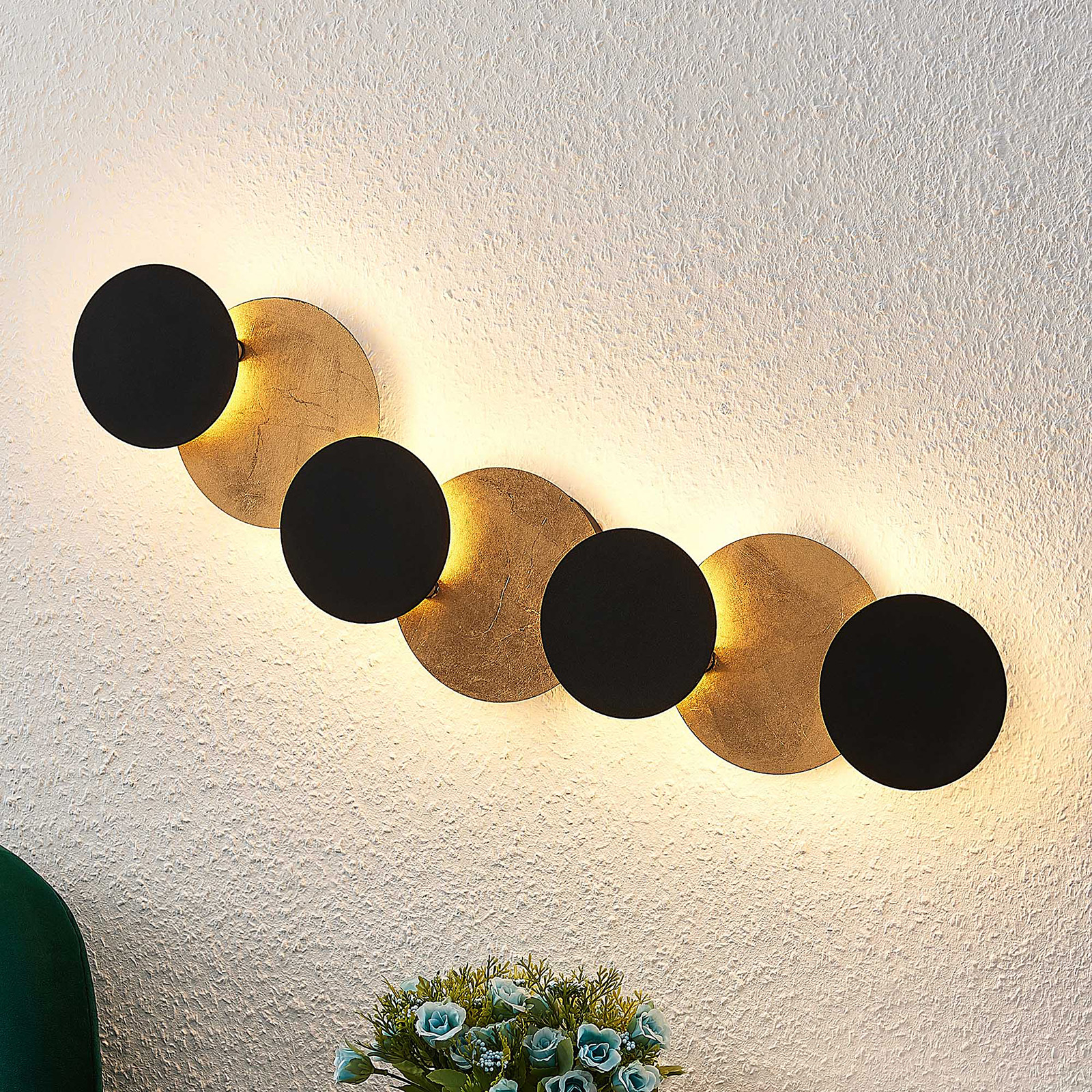 Lindby Grazyna -LED-seinävalaisin, 7-lamppuinen
