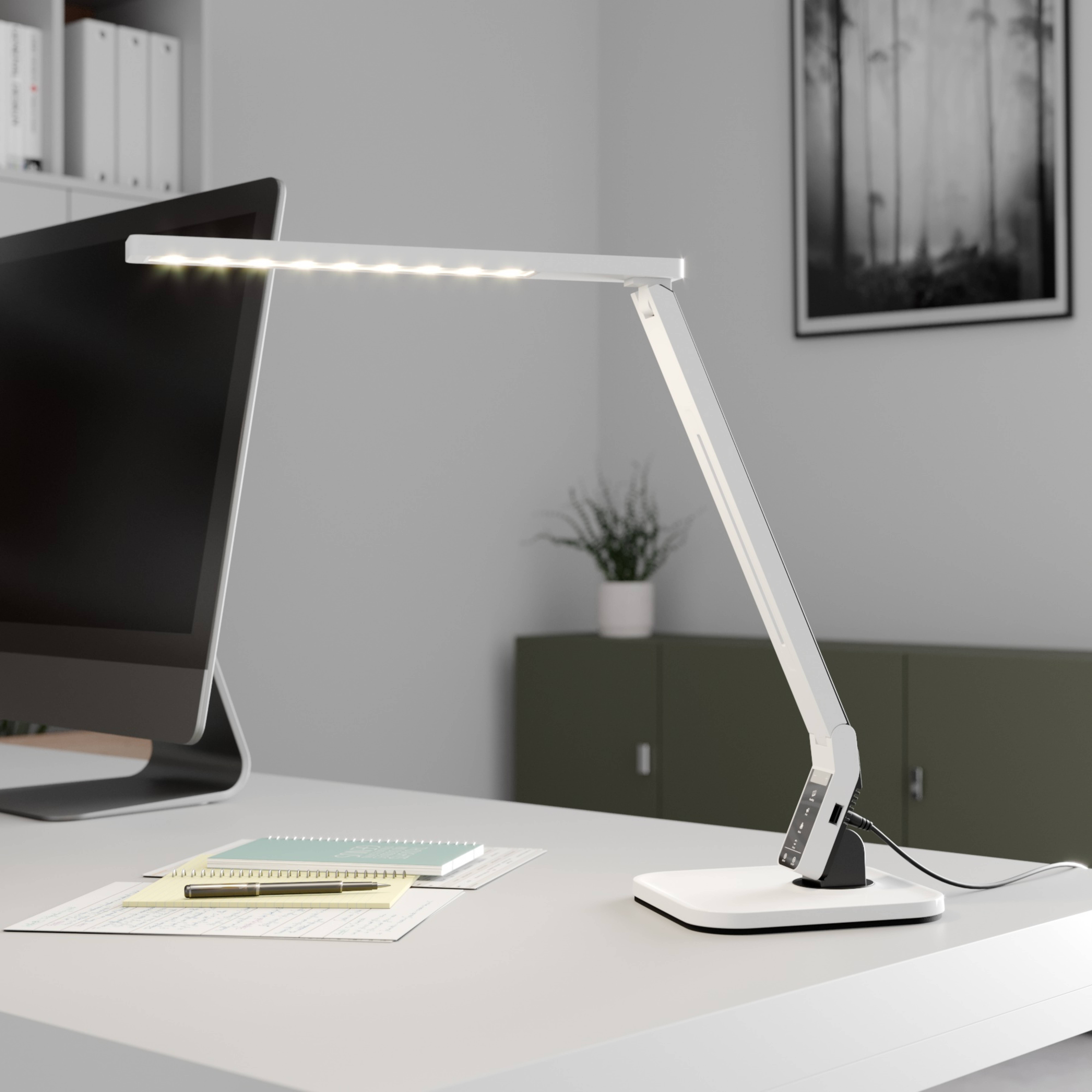 Arcchio Lianel lámpara de mesa LED, blanco