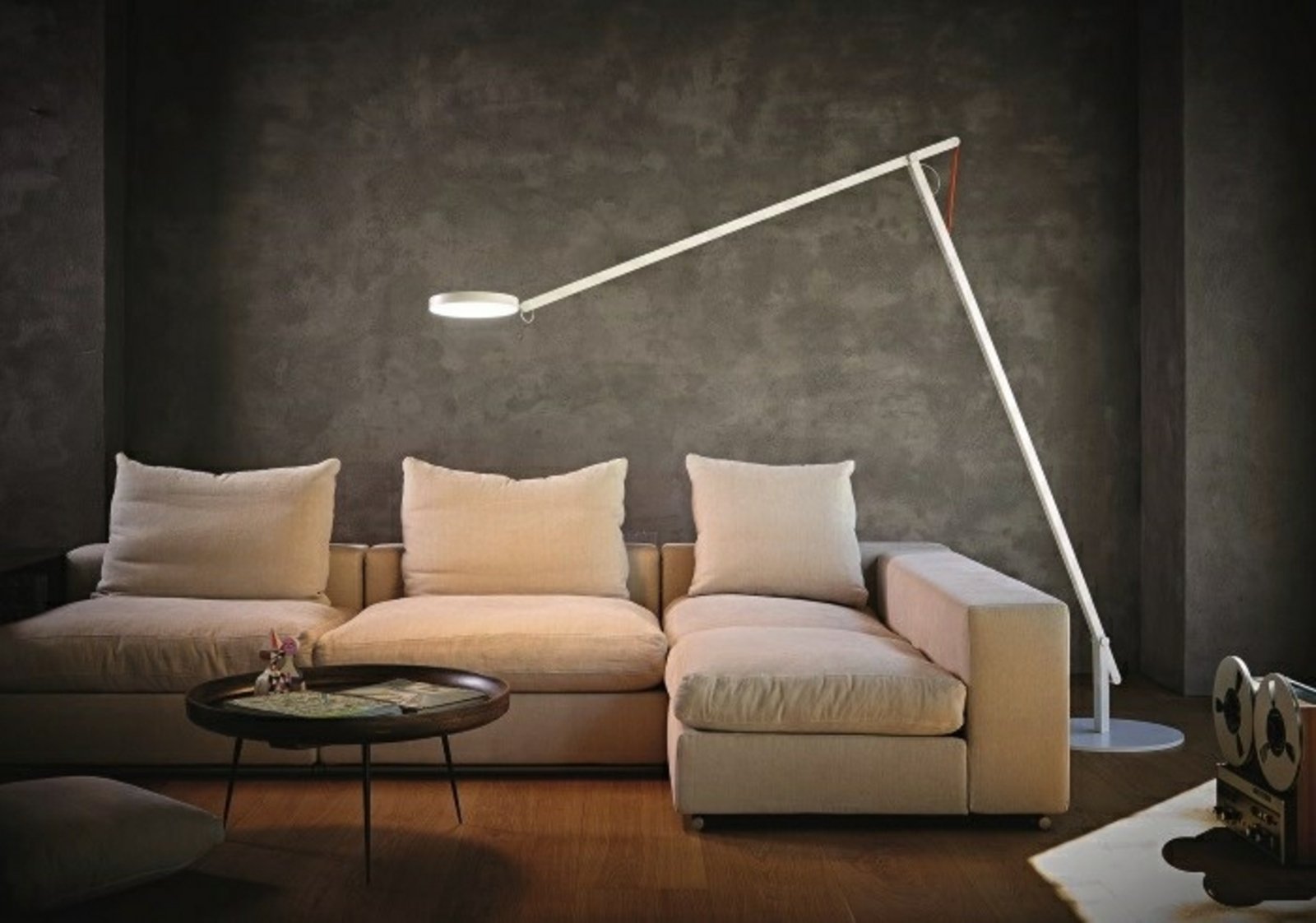 String XL Lampadar Matt Black/Orange - Rotaliana