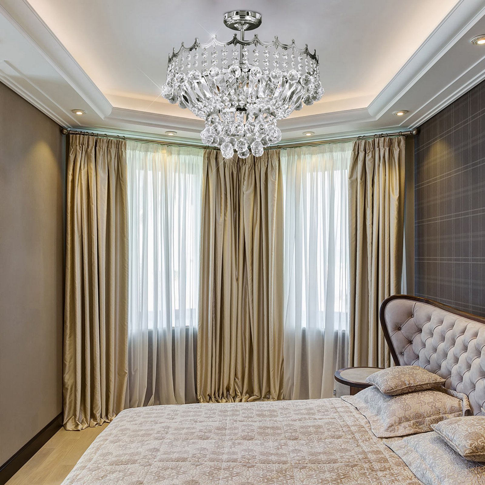 Plafonieră cristal Versailles crom 40 cm