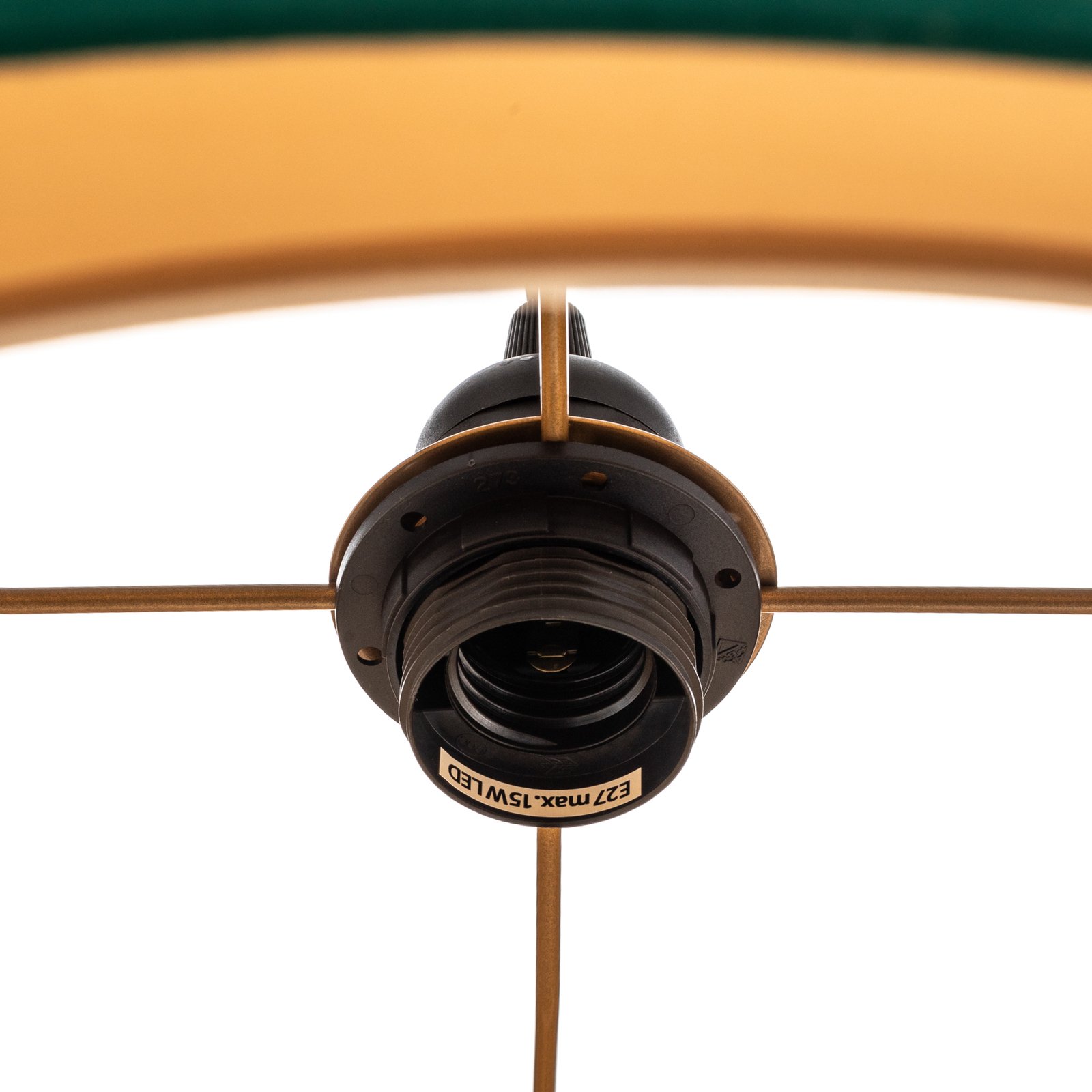 Duo hængelampe, grøn/guld, Ø 60 cm, 1 lyskilde