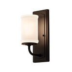 Applique murale Vetivene, noire, hauteur 31 cm, IP44, G9-LED - KICHLER