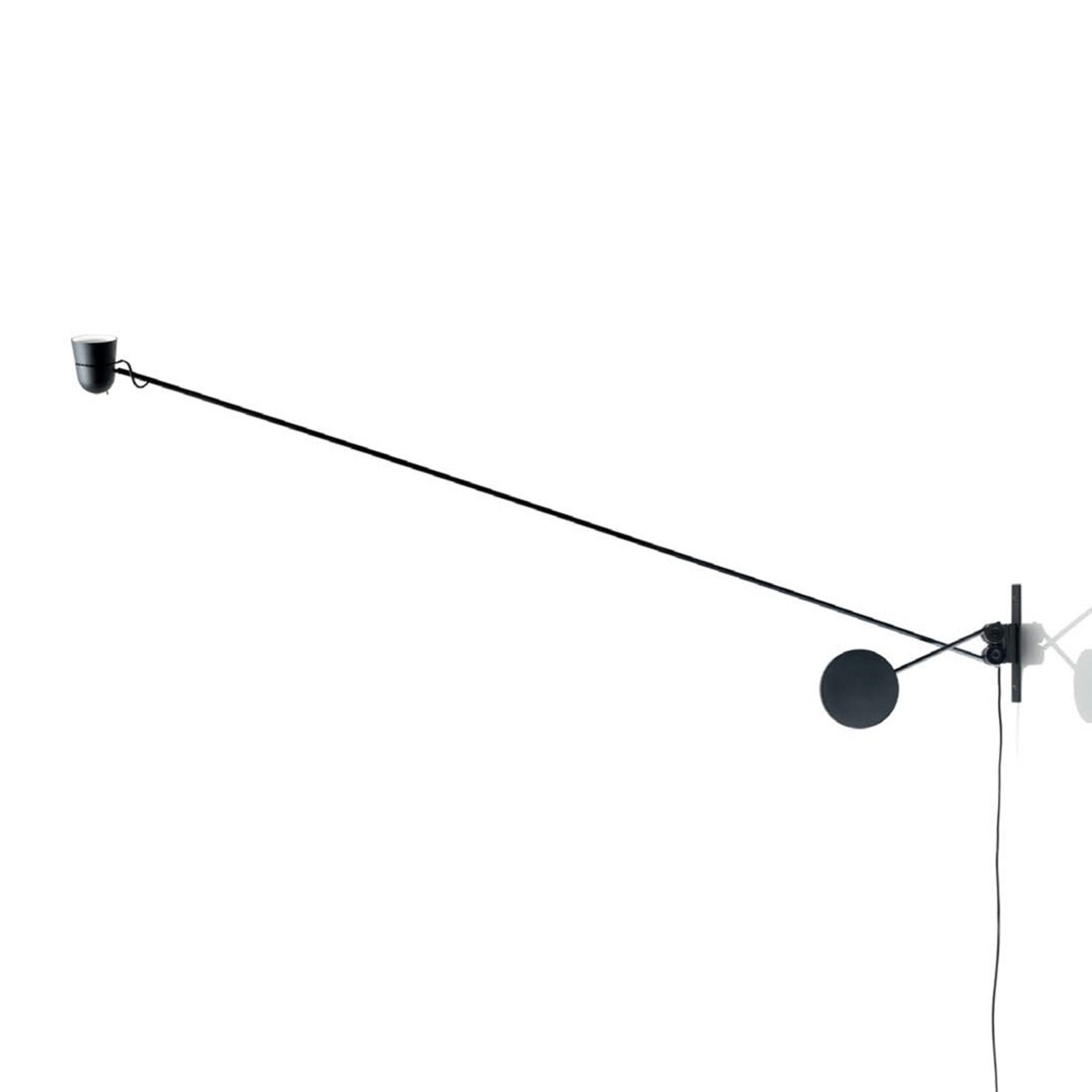 Exclusieve LED wandlamp Counterbalance zwart