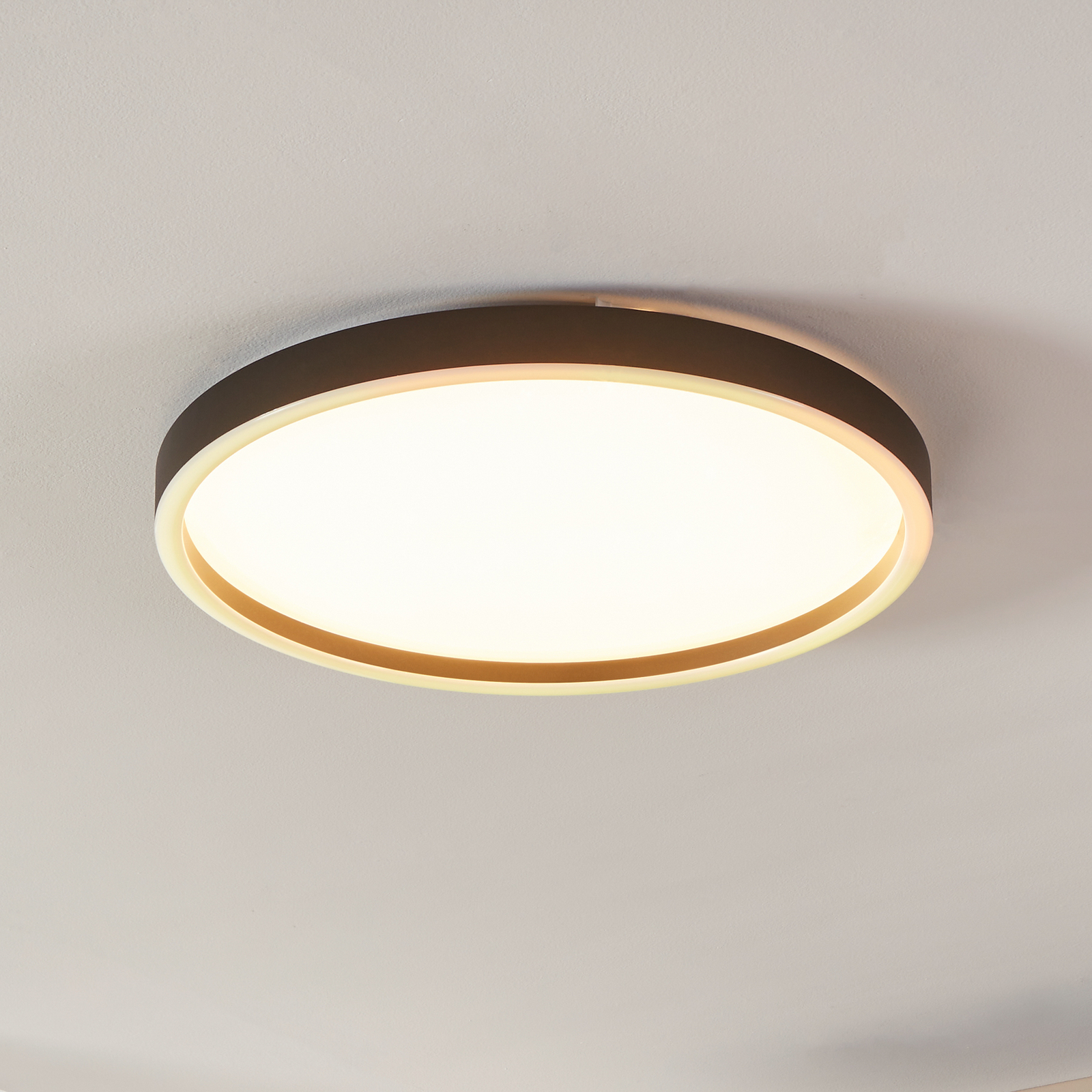 EGLO connect Montemorelos-Z, RGBW, schwarz, Ø57cm