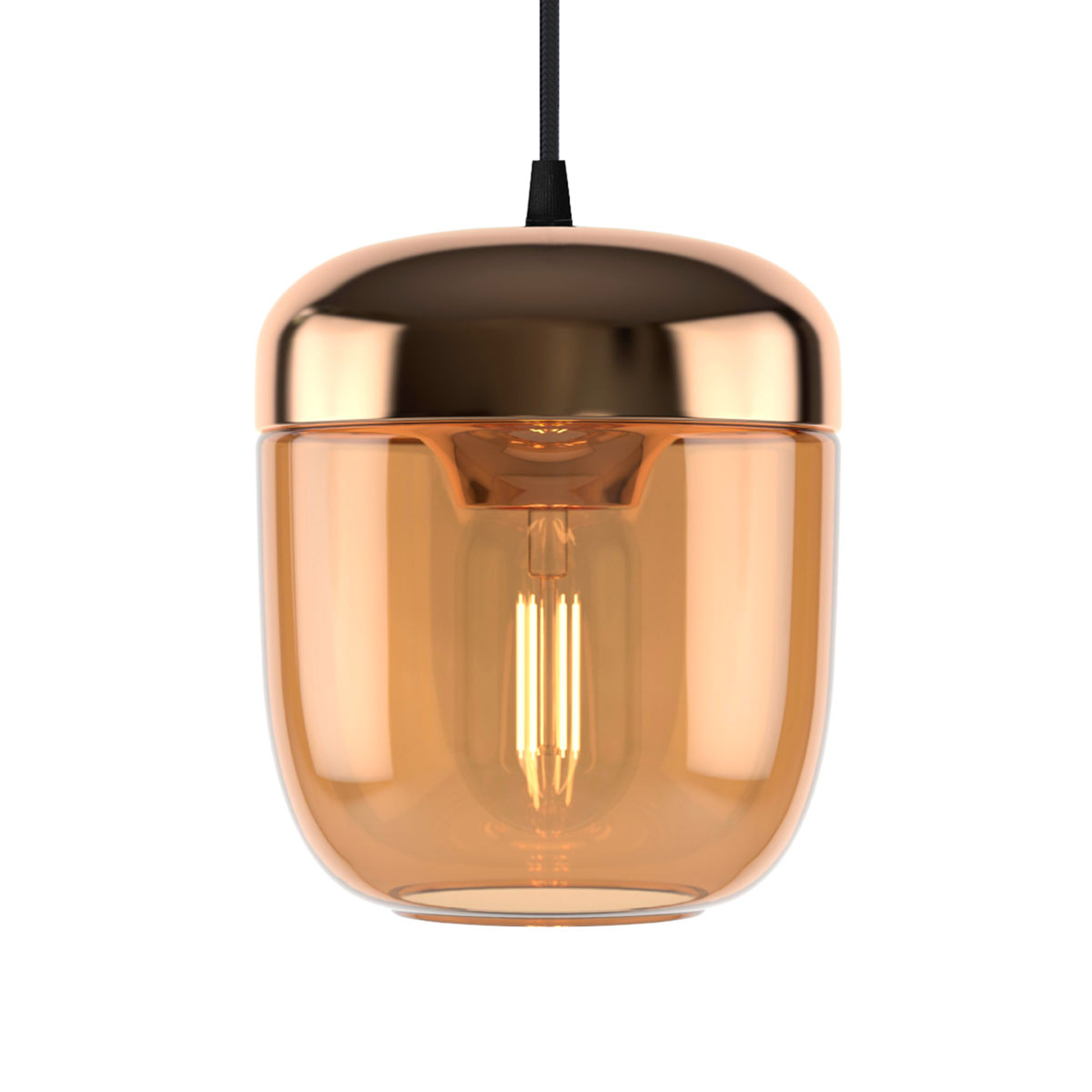 UMAGE Acorn hanging lamp one-bulb amber brass