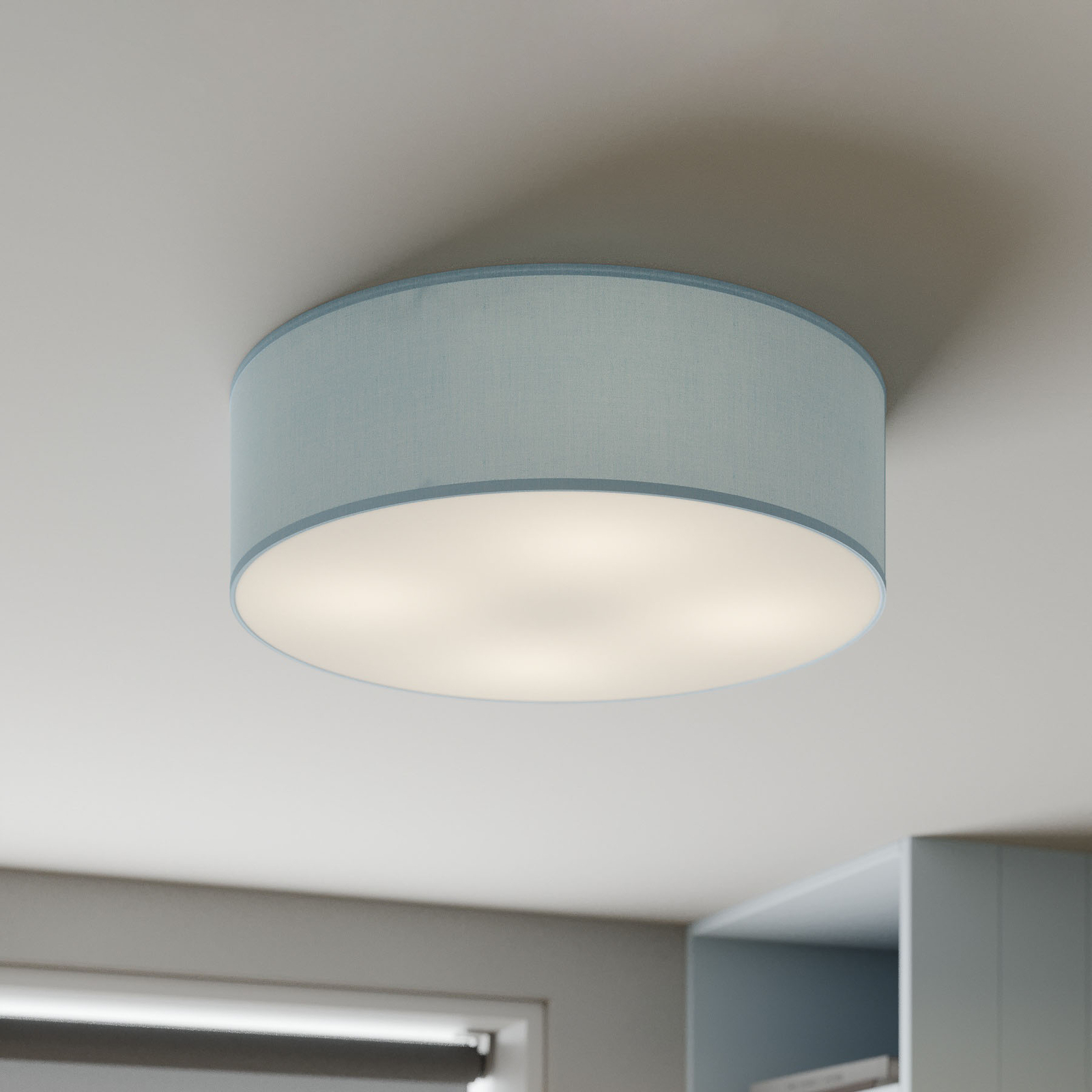 Plafón Rondo, azul, Ø 45 cm