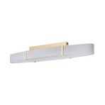 B+M LEUCHTEN Stripe LED-Deckenleuchte oval messing