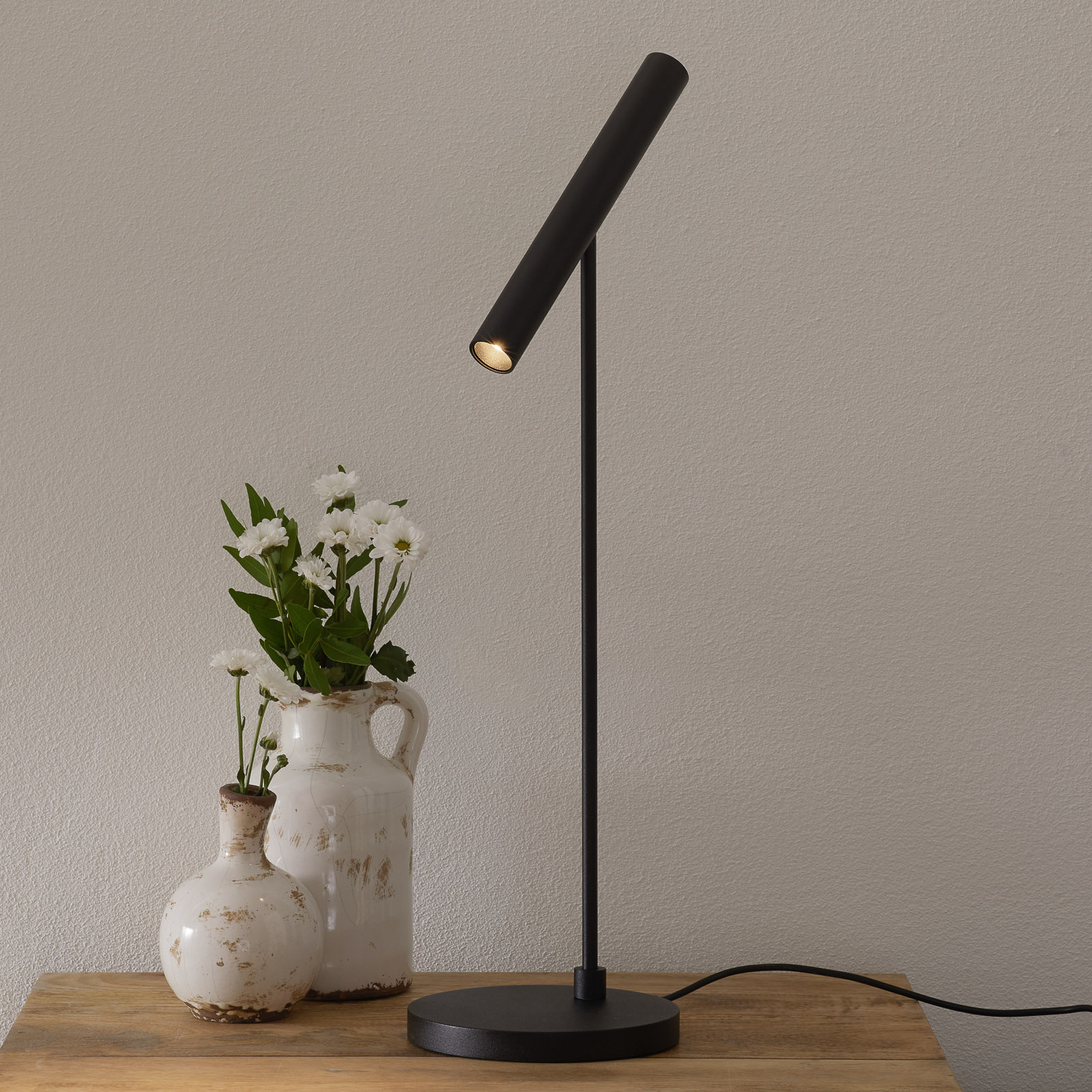 Meyjo lampa stołowa LED ściemniacz czarna