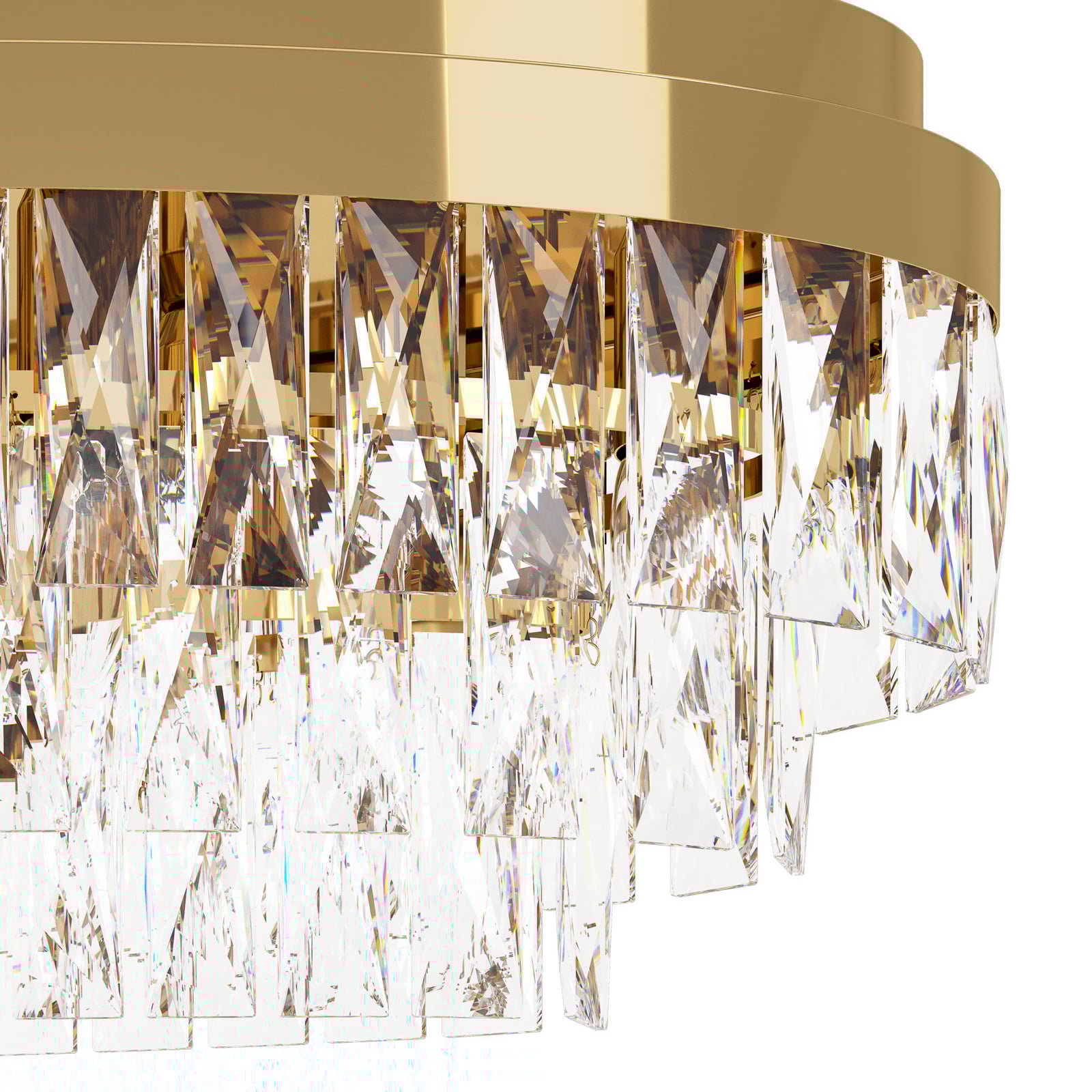 Suspension Stars of Light Valparaiso, dorée, 90 x 30 cm, métal