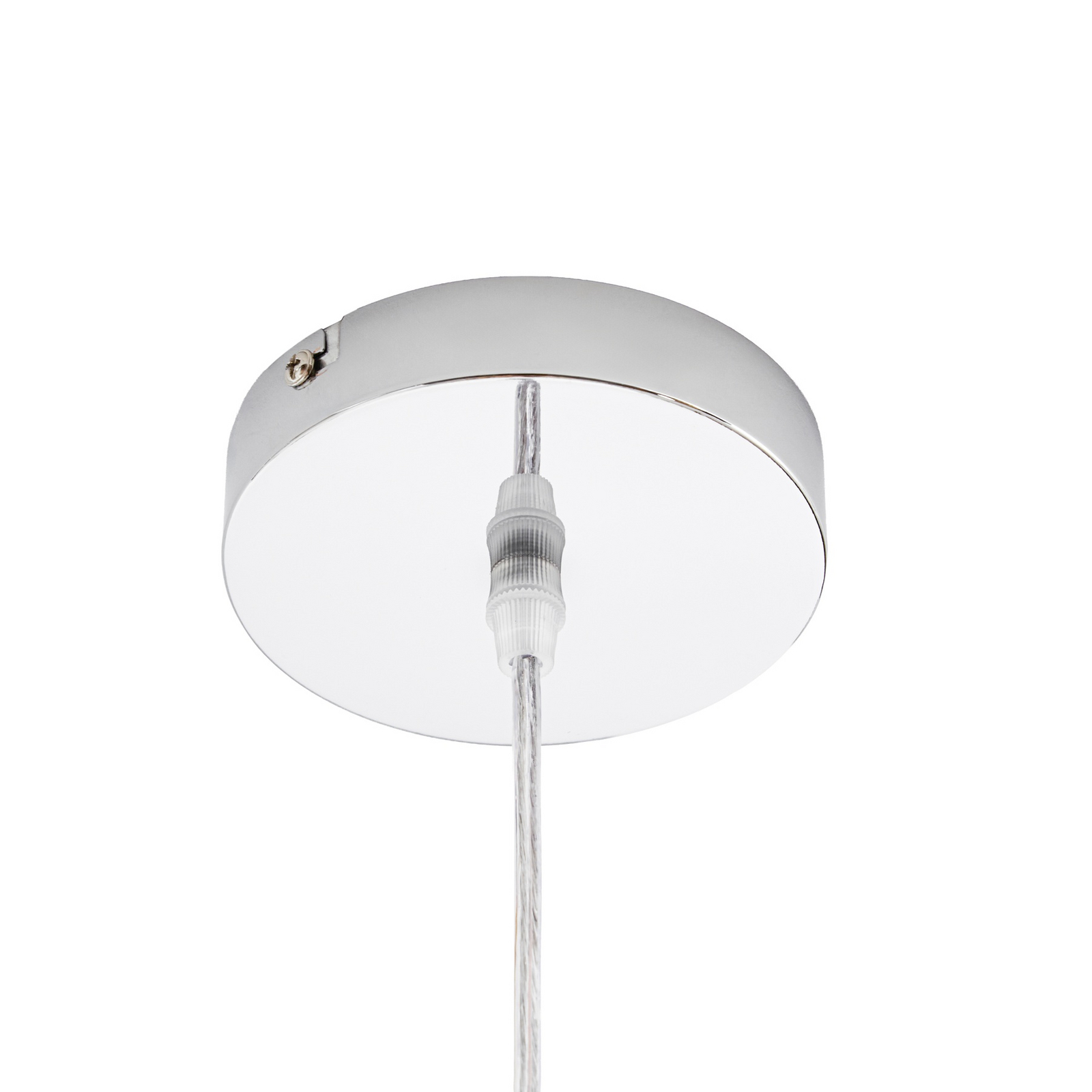 Meritt hanglamp, chroom/transparant, Ø 40 cm, glas - Lucande Meritt hanglamp, chroom/transparant, Ø 40 cm, glas - Lucande