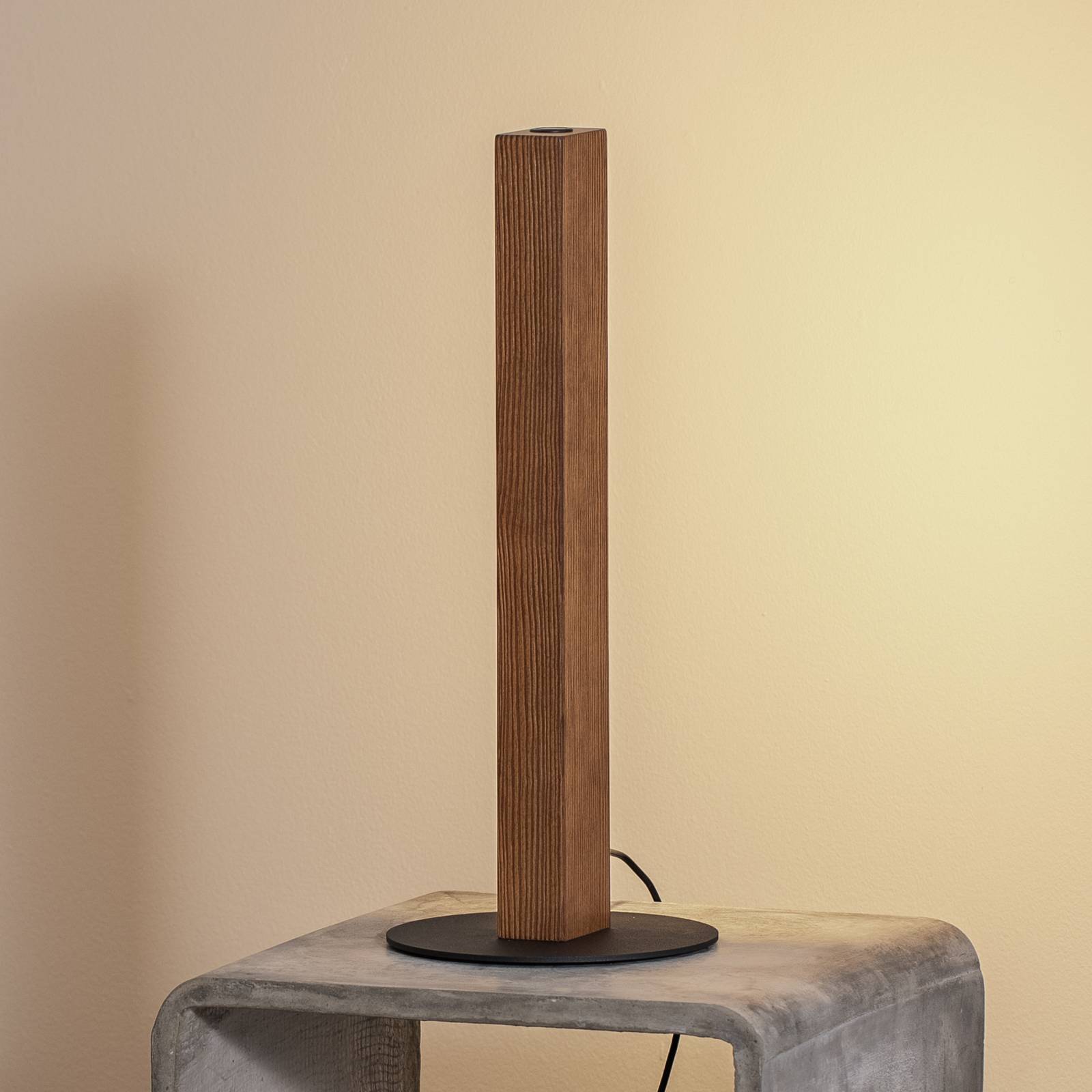 LED-Holztischleuchte Teo, kiefer, 42 cm, Touchdimmer günstig online kaufen