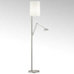 LED-golvlampa Nola nickel matt