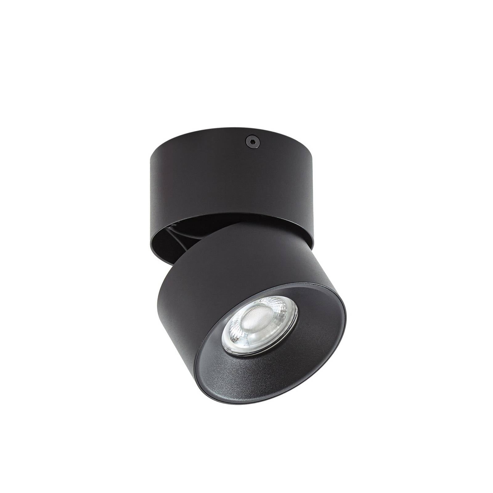 Prios Strahler Rotari basic, 1-flg., schwarz, Ø 9 cm, GU10