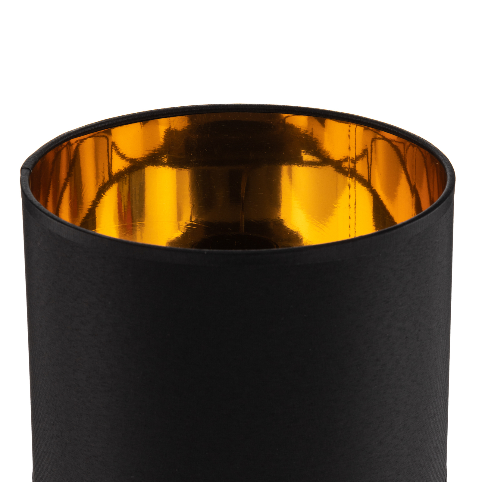 Stolná lampa Palla, Ø 20 cm, čierna/zlatá