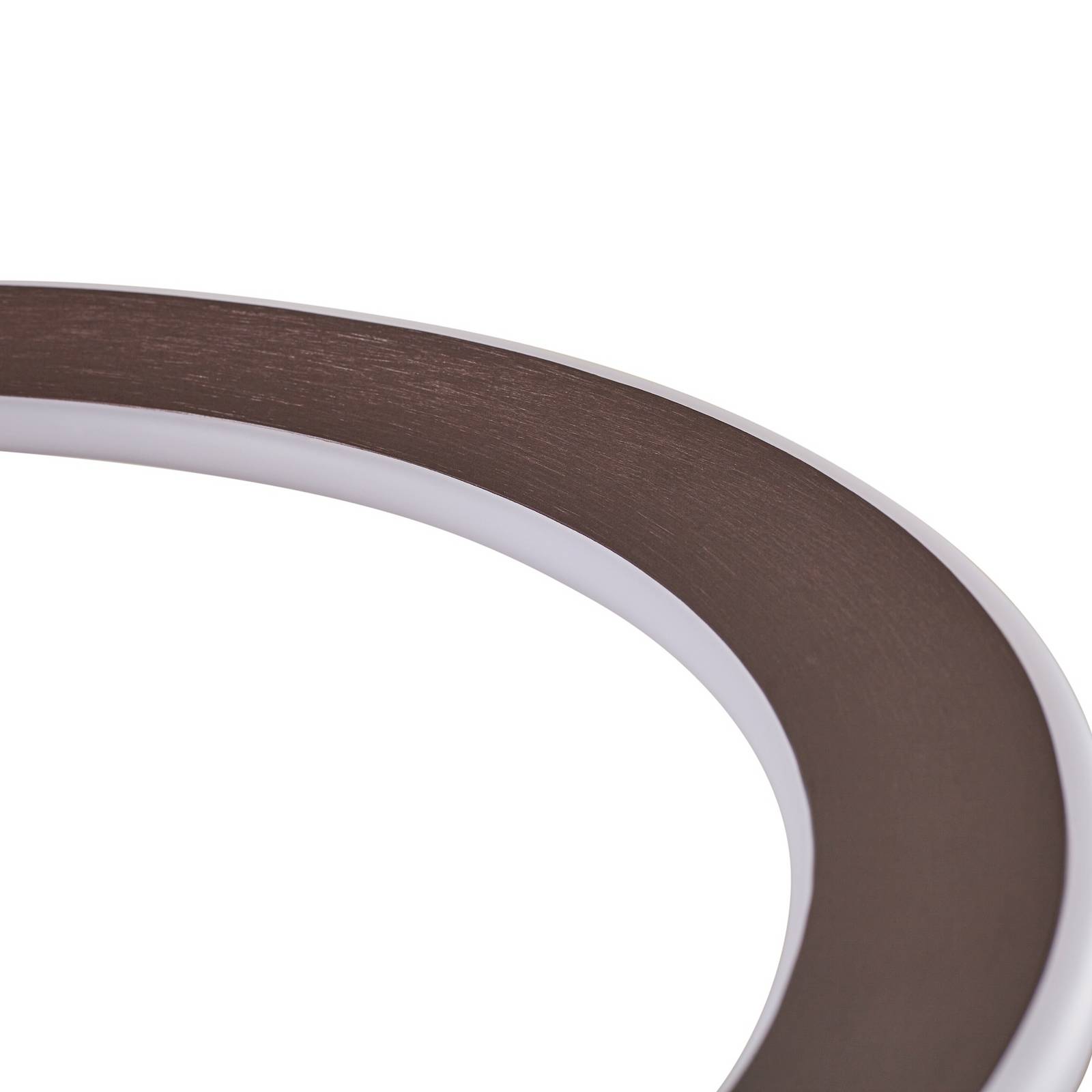 Lucande żyrandol LED Eldra, brąz kawowy, Ø 55 cm, CCT