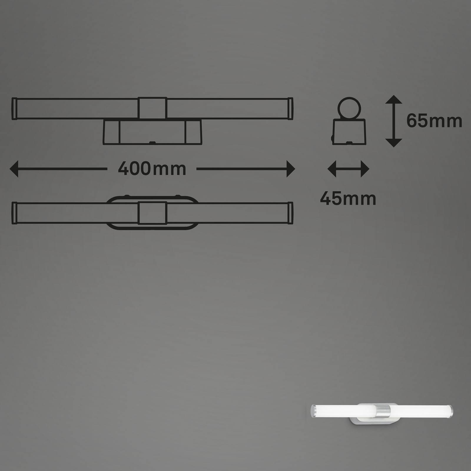 Kinkiet LED Runt IP44 4 000 K chrom matowy