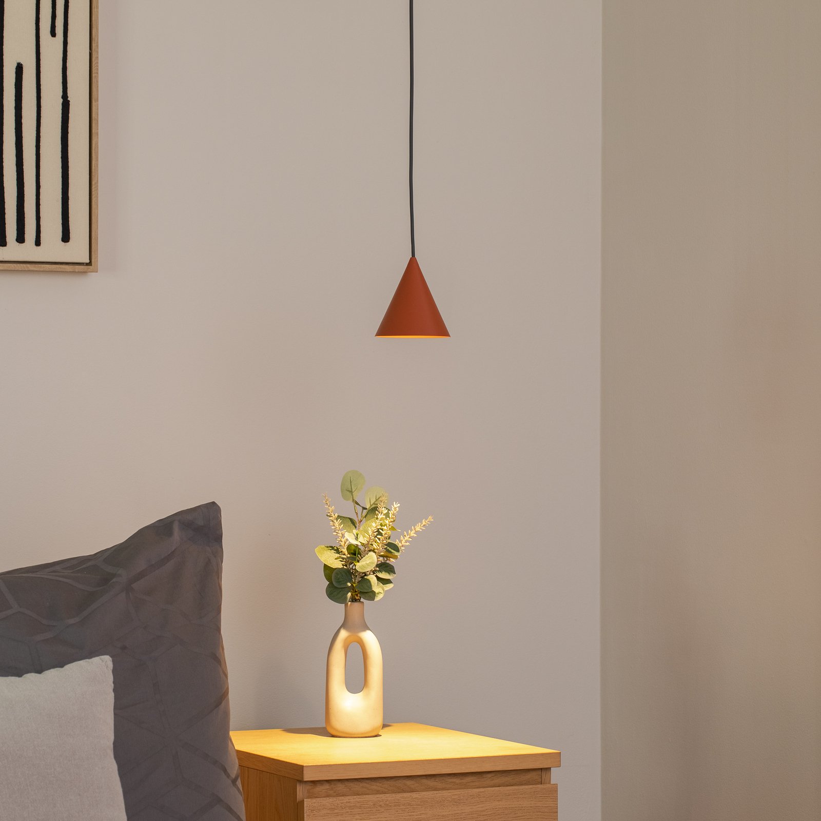 Suspension ZENITH, terre cuite, Ø 11 cm, métal, GU10