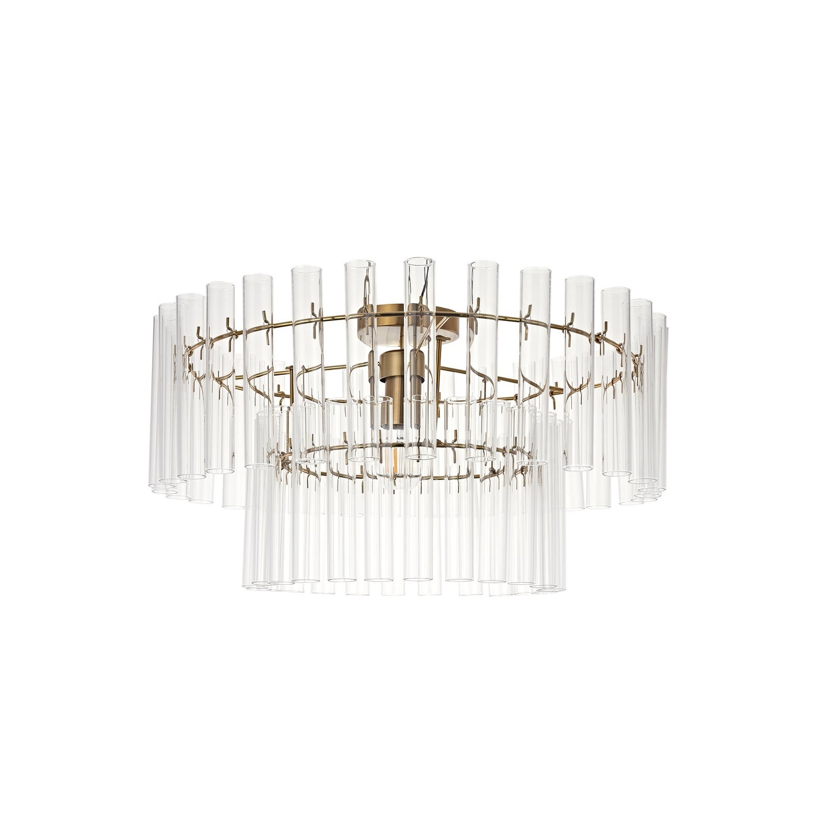 Leanna taklampe, klar/messing, Ø 54 cm, glass – Lucande Leanna taklampe, klar/messing, Ø 54 cm, glass – Lucande