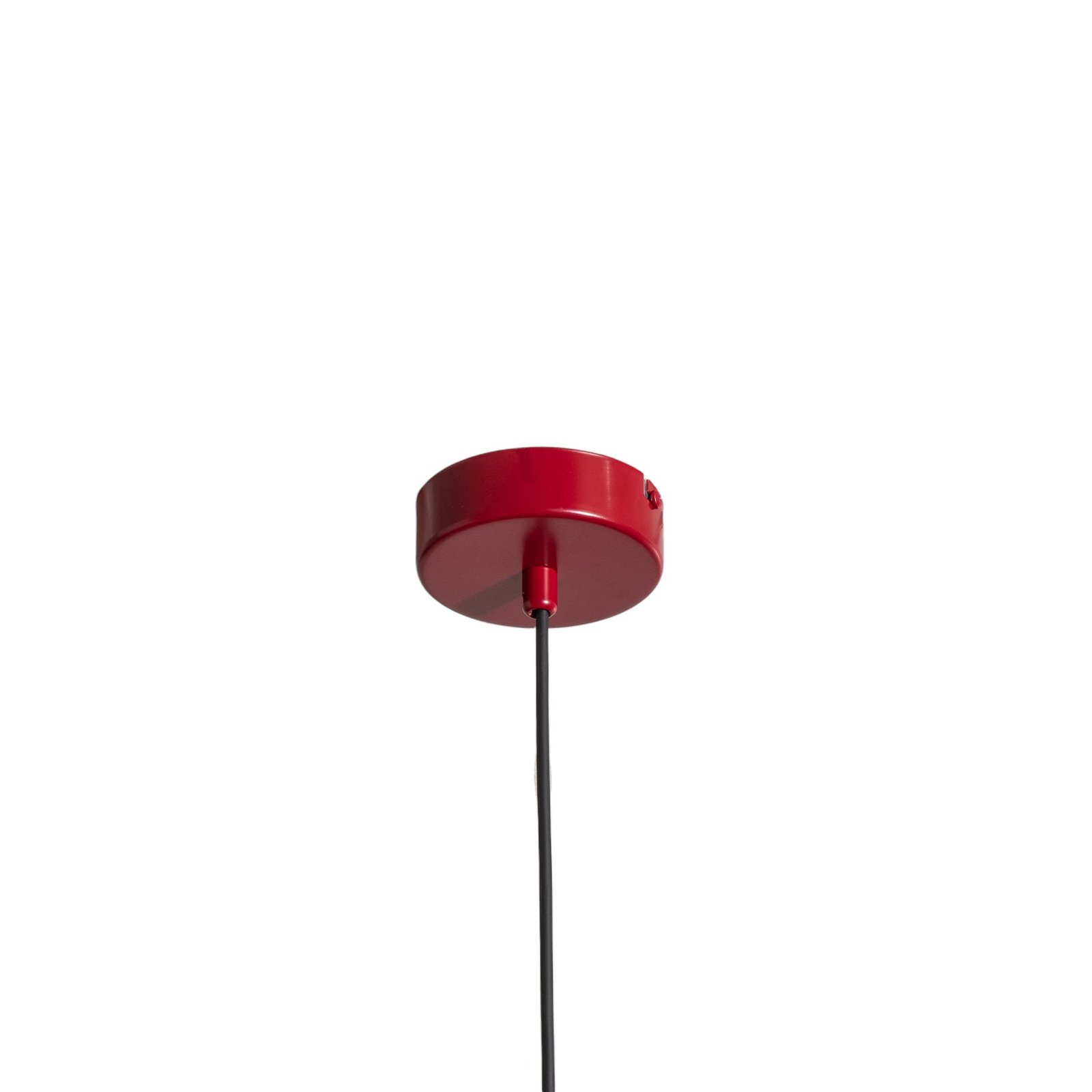 Hängeleuchte Form 4, rot, Metall, 4-flammig, Kegel, E27