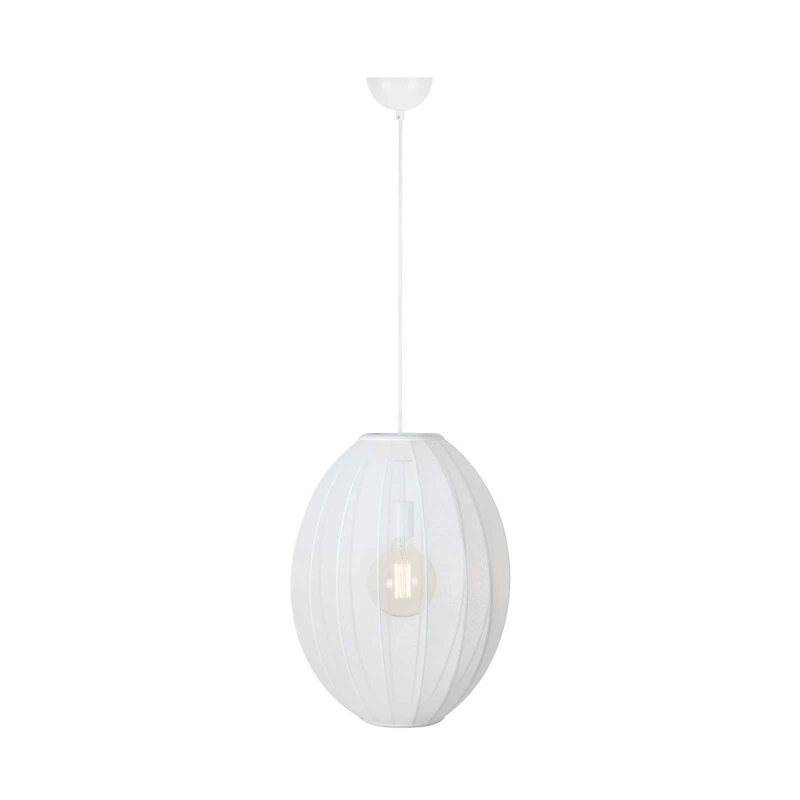 Závesné svietidlo Florence, biela, Ø 40 cm, nylon