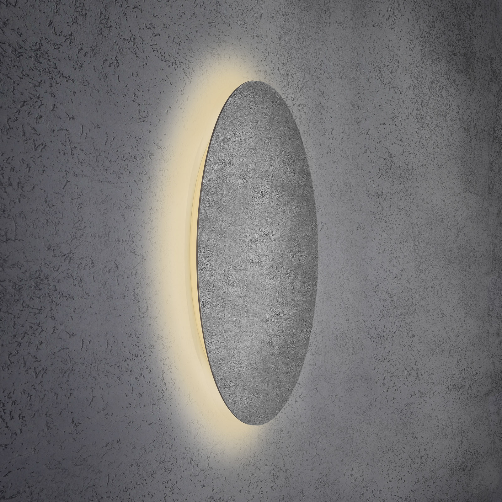 Escale Blade LED-Wandleuchte, Betonoptik, Ø 79 cm