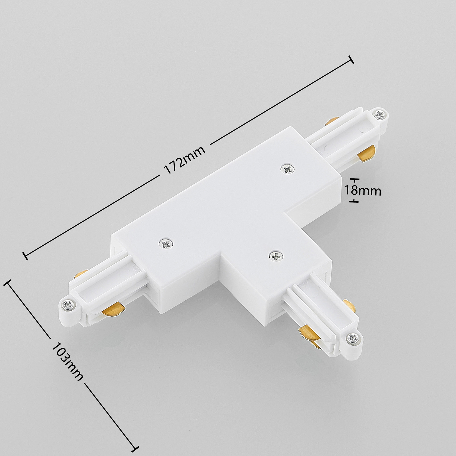 T-connector for one-circuit track system, white
