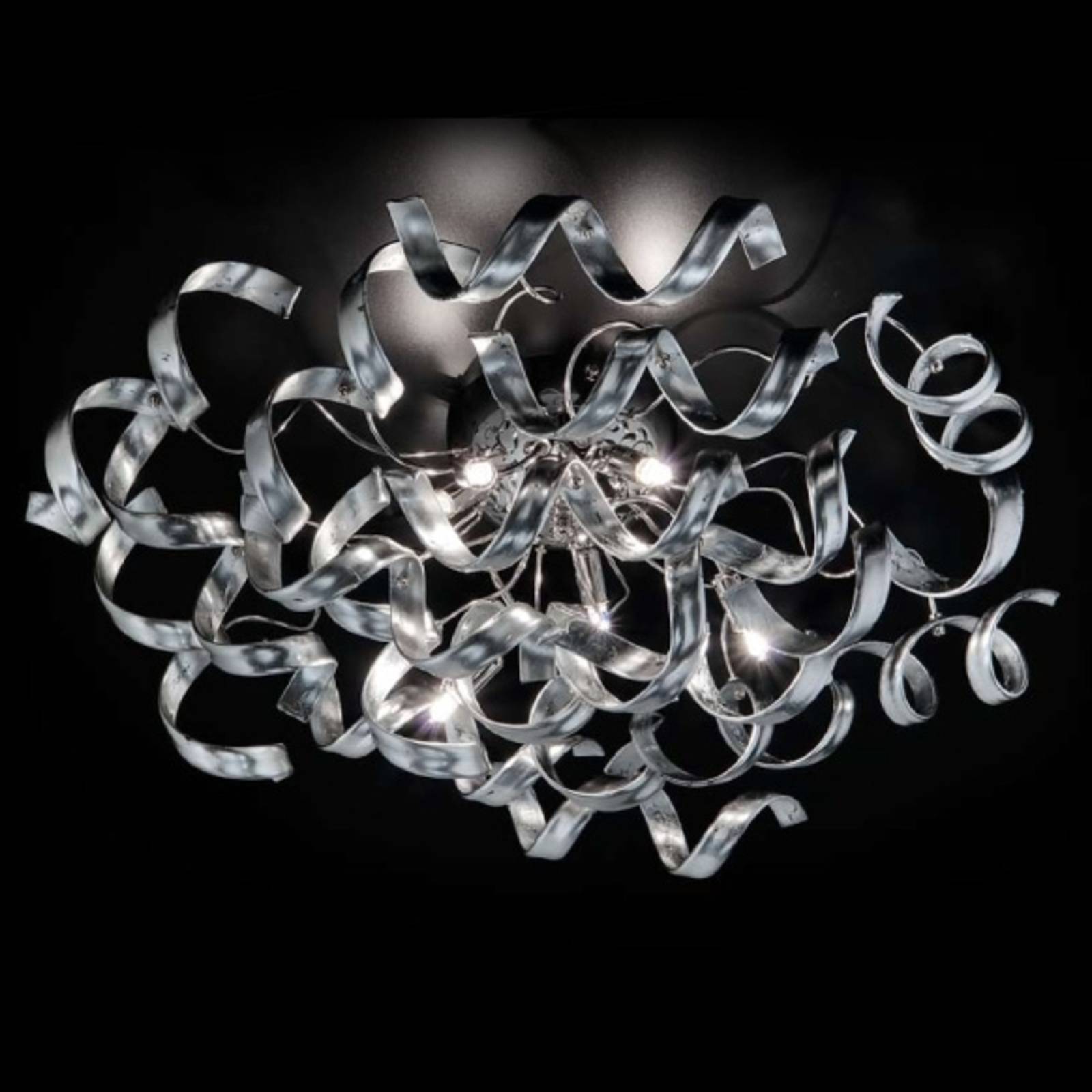 Metallux Strålende taklampe SILVER