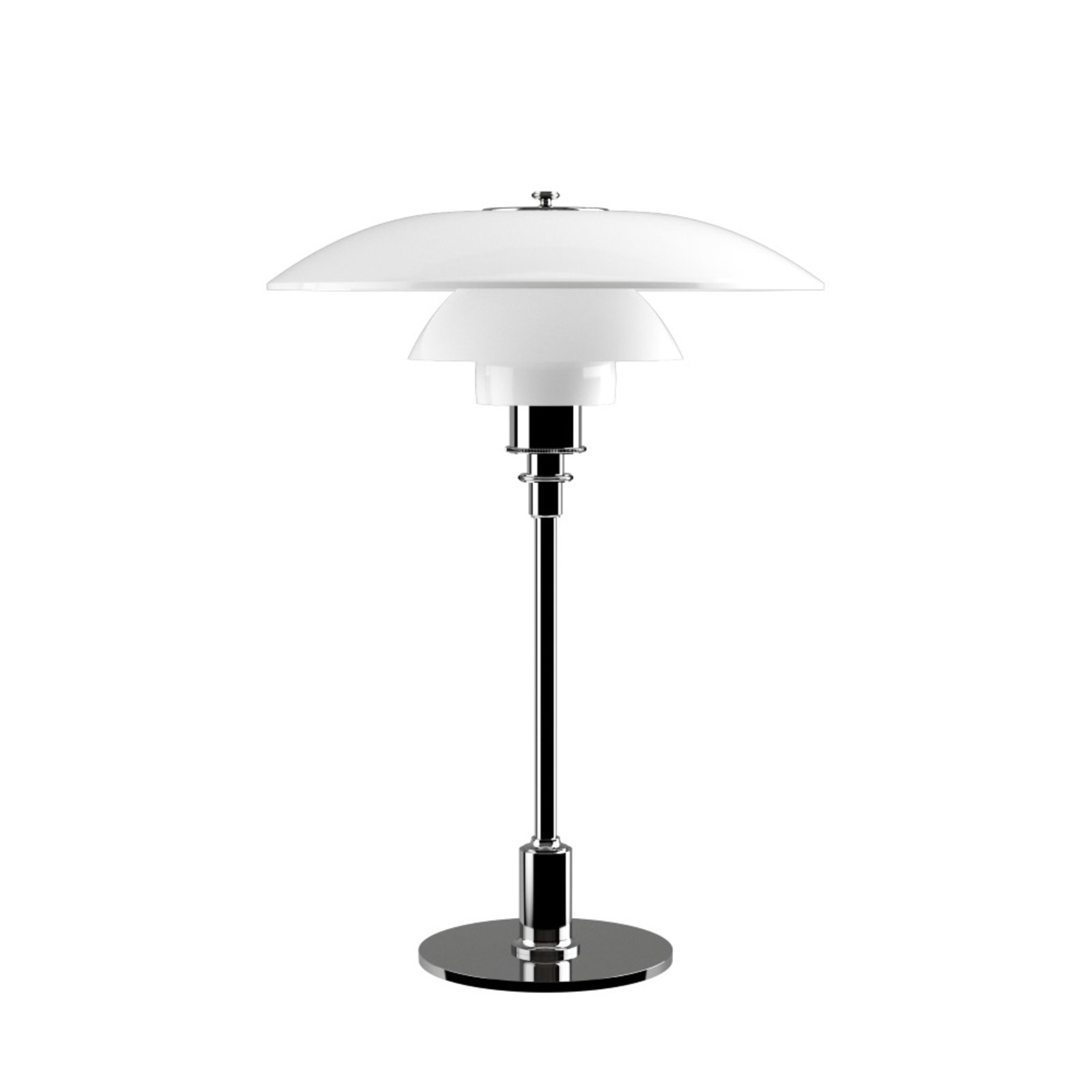 PH 3½-2½ Stolní Lampa High Lustre Chrome Plated - Louis Poulsen