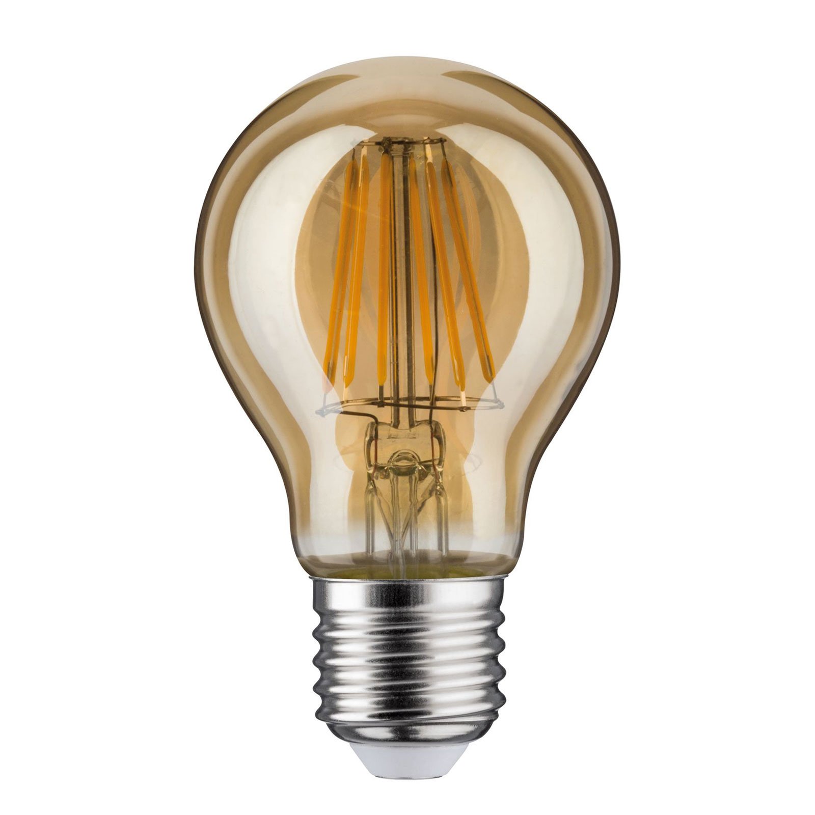 LED pære E27 6,5 W 2 500 K gull | Lampegiganten.no Philips LED pære filament E27 A60 4 W 2 500 K | Lampegiganten.no