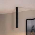 Spot pour plafond Tecno 1XL, acier, GU10, hauteur 60 cm, noir