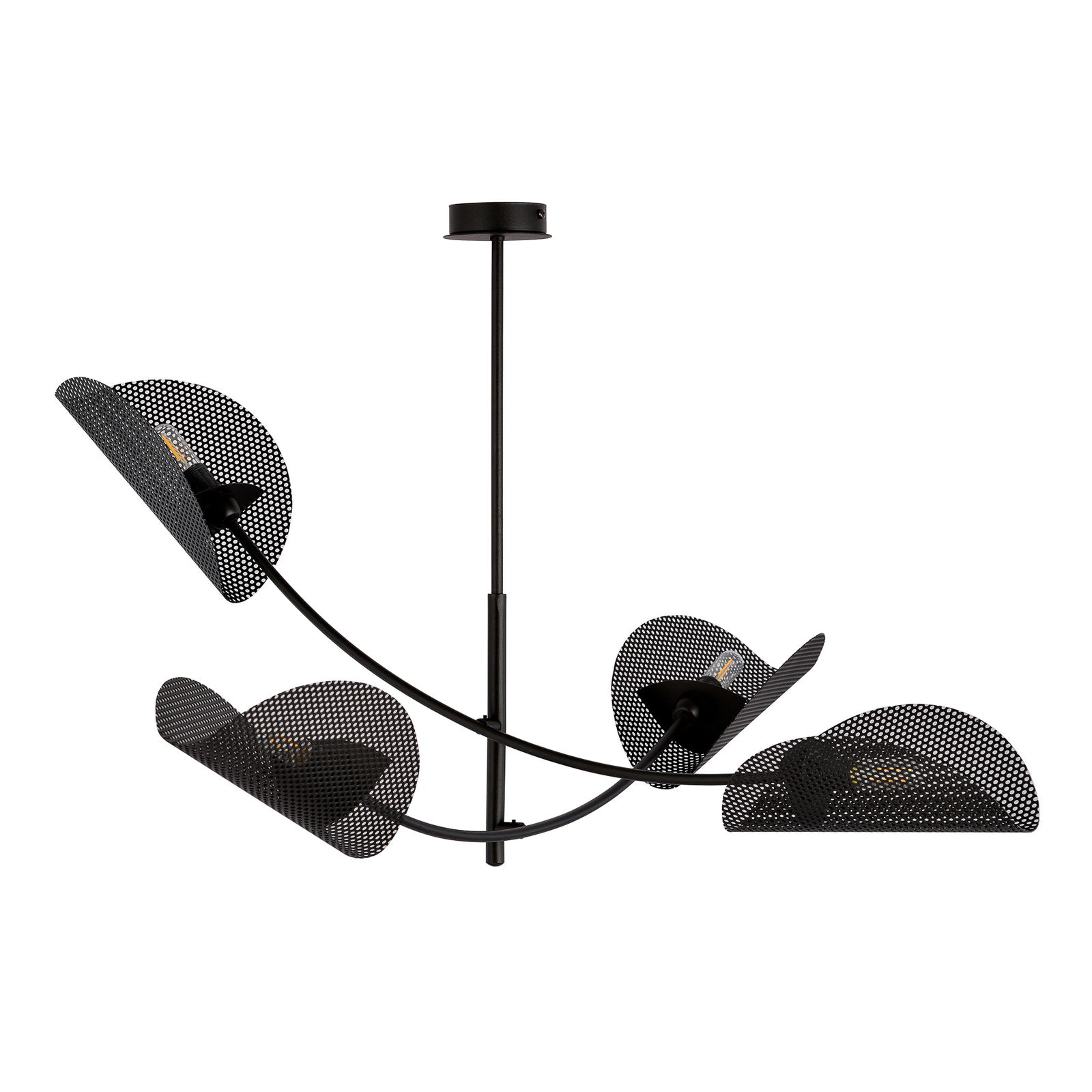 Лампа за таван Gladio, черна, четири светлини
