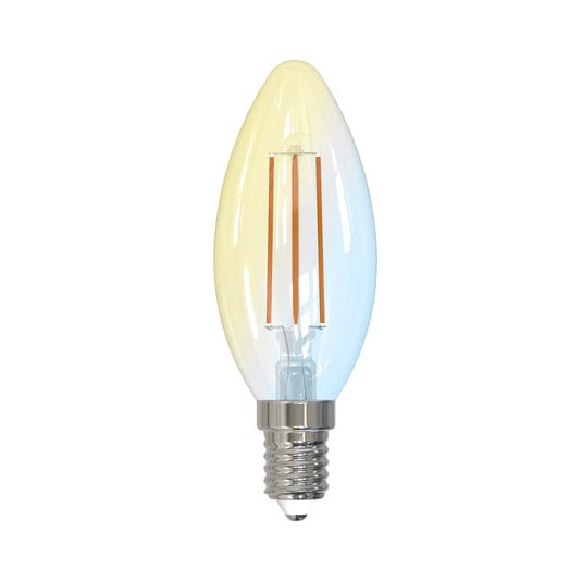 Luumr Smart LED, C35, transparent, E14, Philips Hue