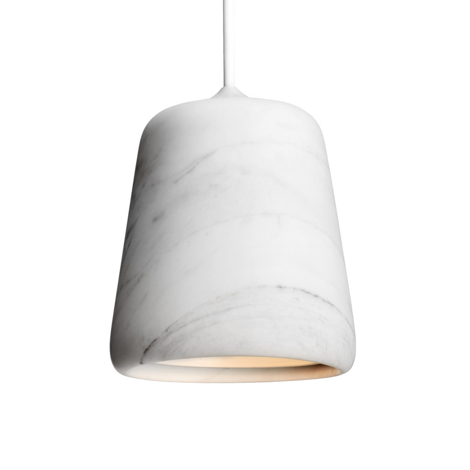 New Works Material Taklampa White Marble, vit från New Works