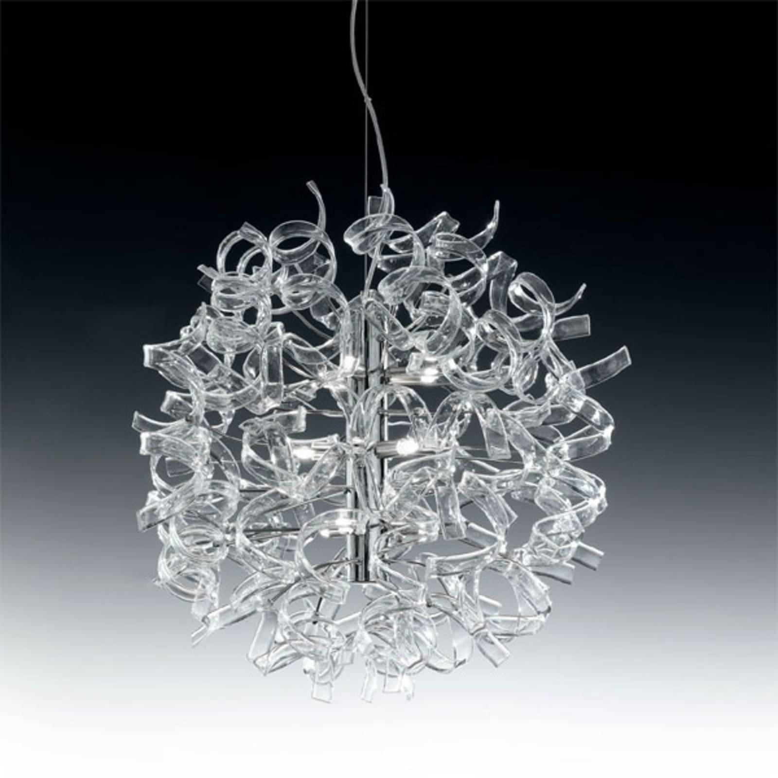 Metallux Suspension moderne ASTRO 9 lampes transparente