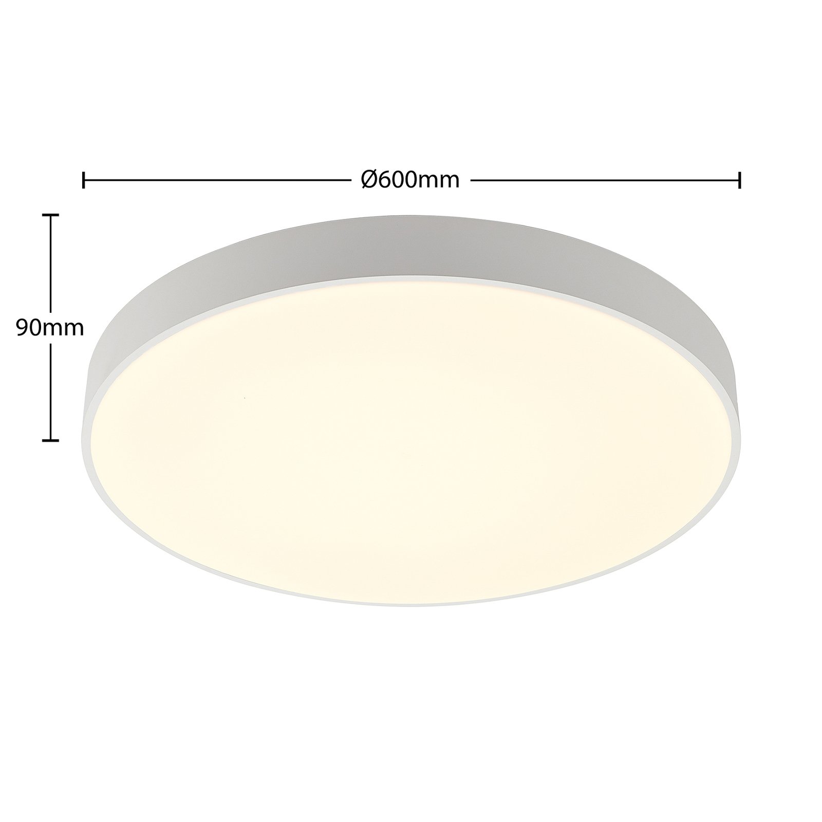 Arcchio LED-Deckenlampe Vanida, weiß, Ø 60 cm, up/down