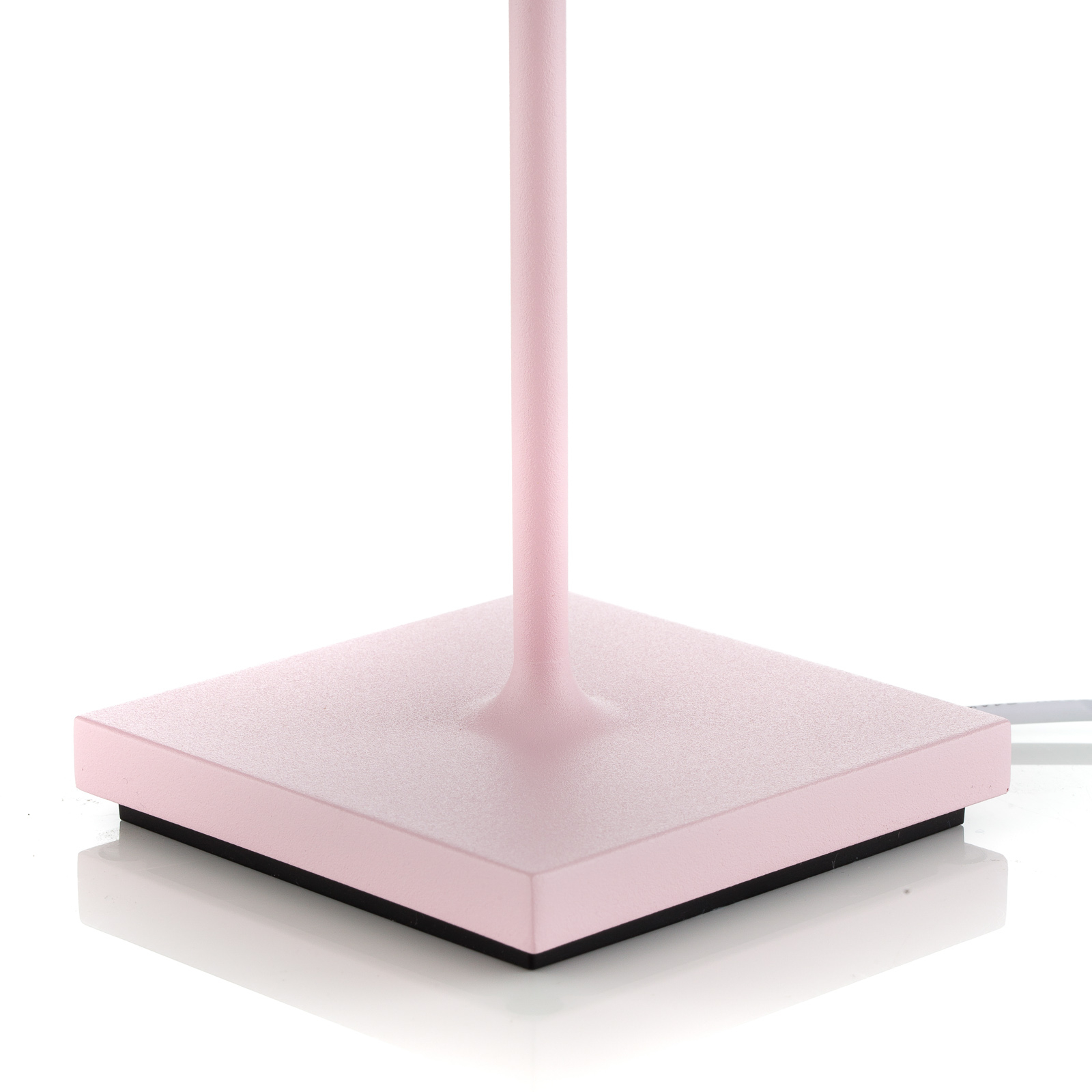 Zafferano Poldina LED tafellamp, oplaadbare batterij, mat, roze