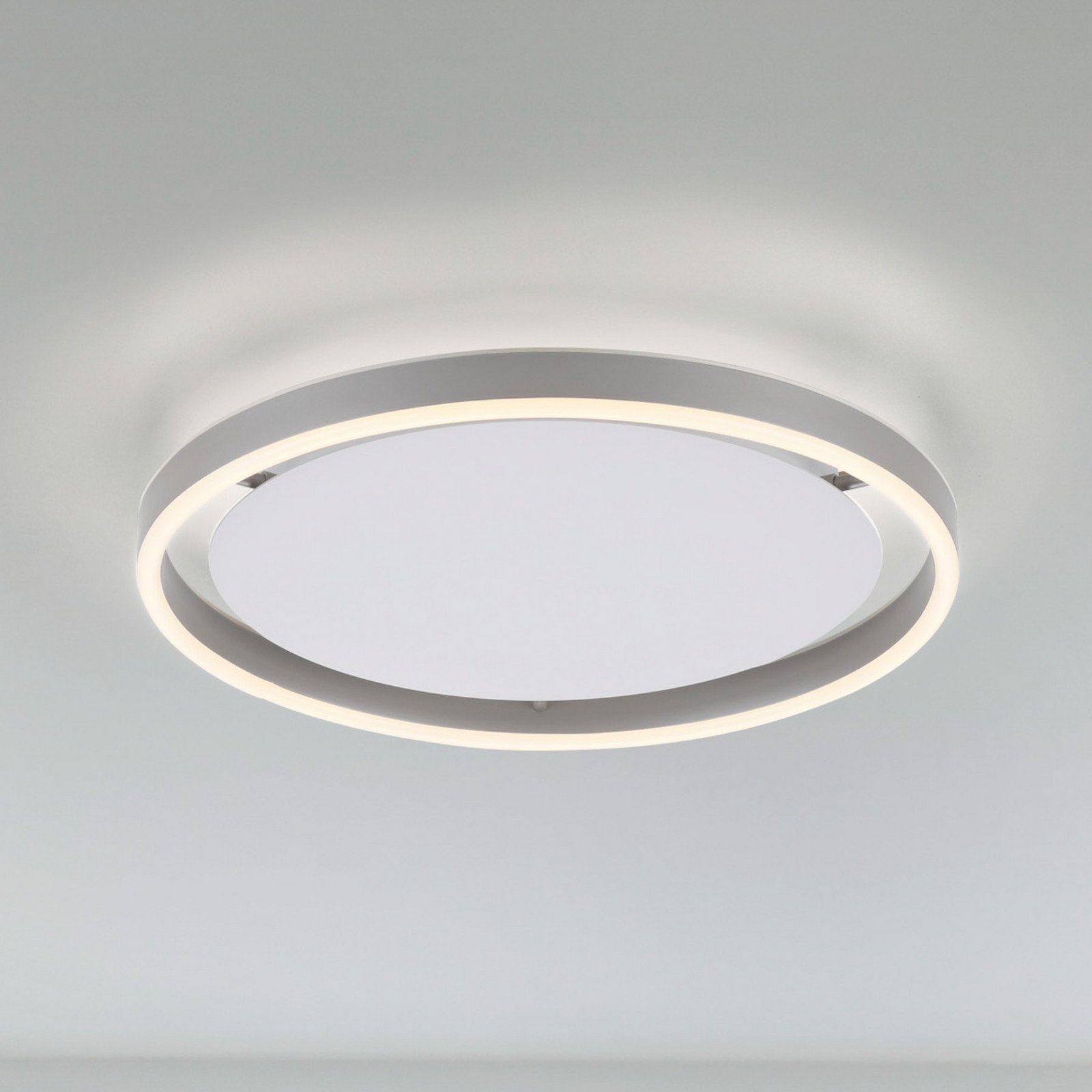JUST LIGHT. Plafonieră LED Ritus Ø 39.3cm aluminiu - Camera de zi / sufragerie - modern - aluminiu alb - Metal