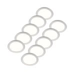 Prios LED recessed light Cadance, silver, 22cm, set of 10, CCT