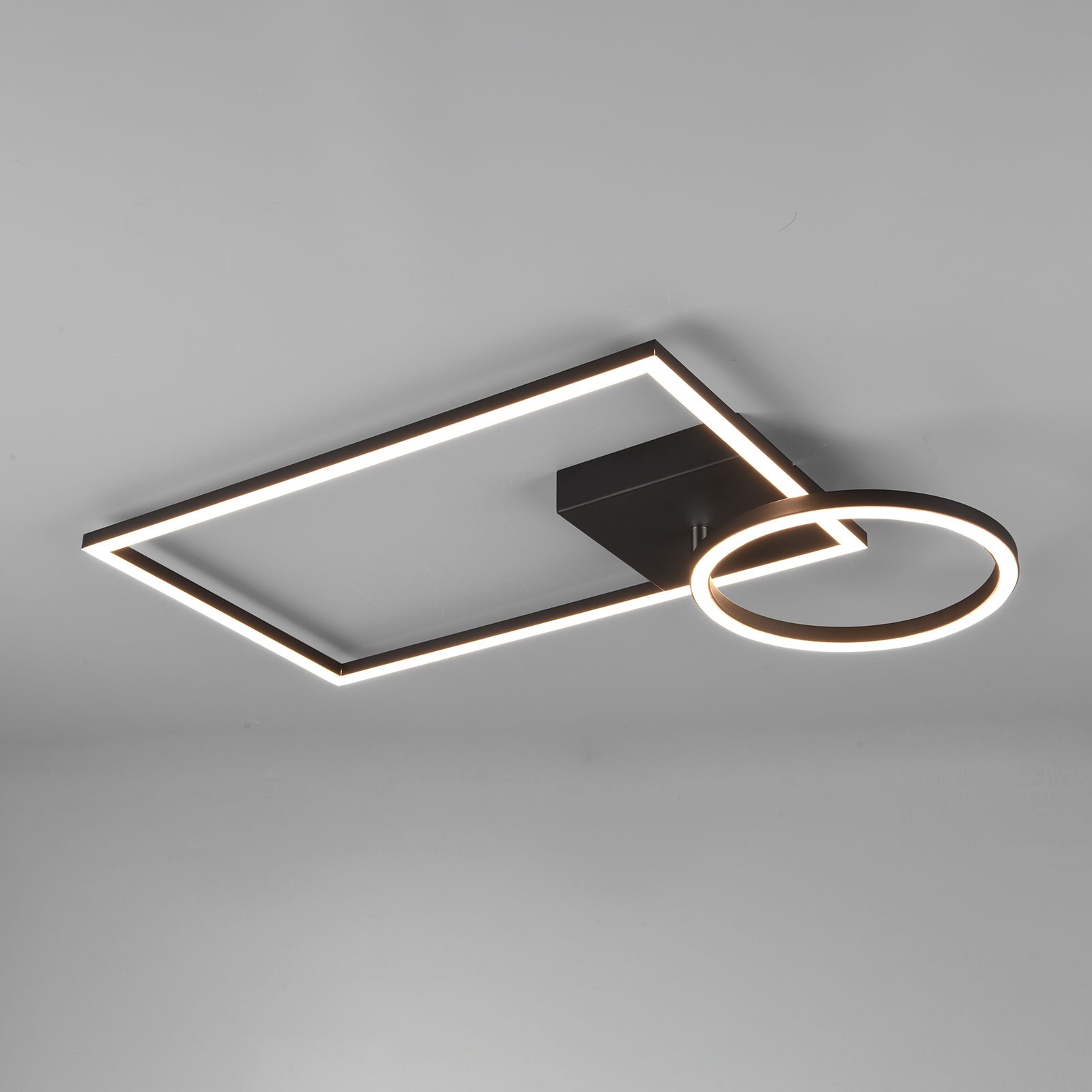 LED-taklampa Verso, dimbar, 3 000 K, svart