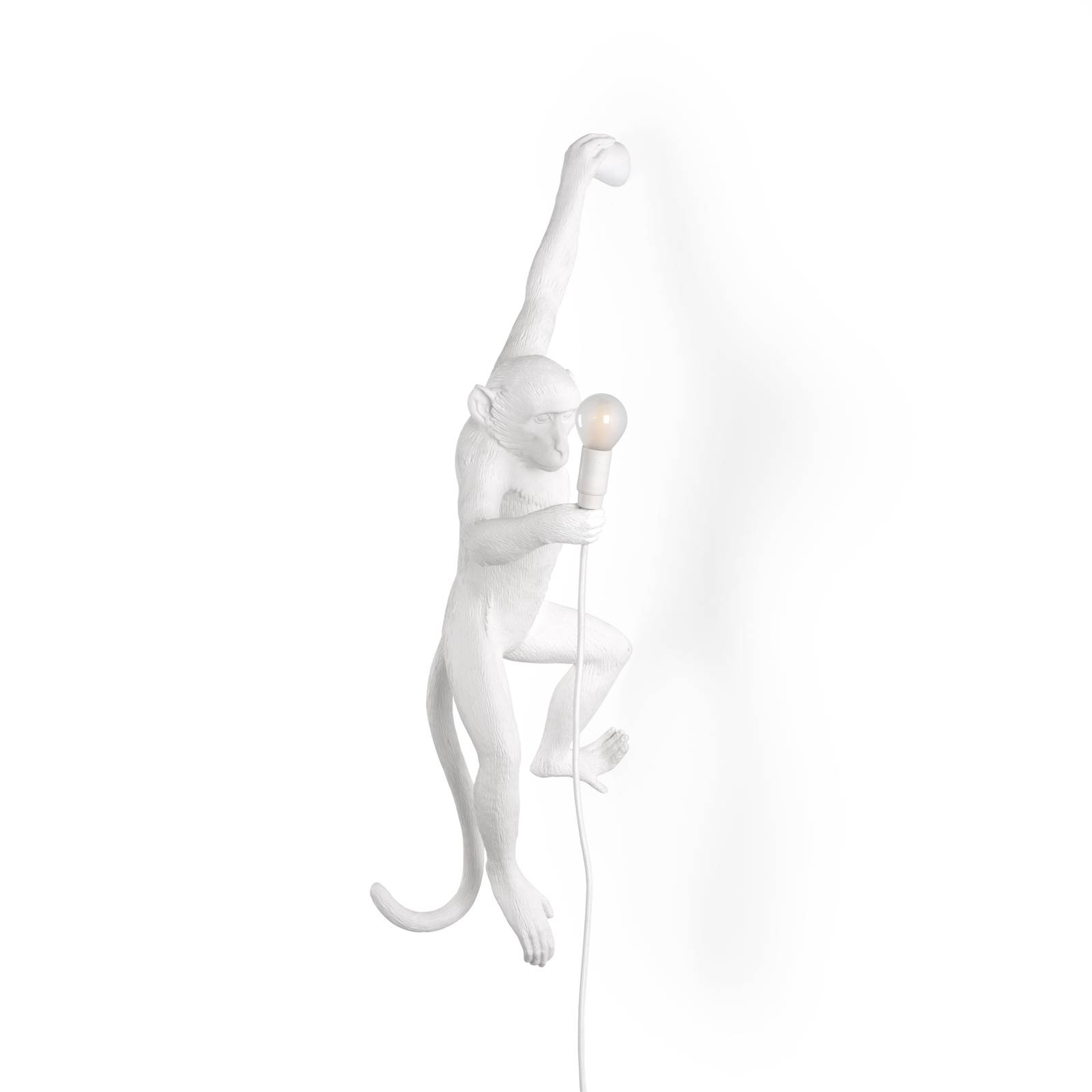Image of Applique déco LED Monkey Lamp, blanche, gauche 8008215148816
